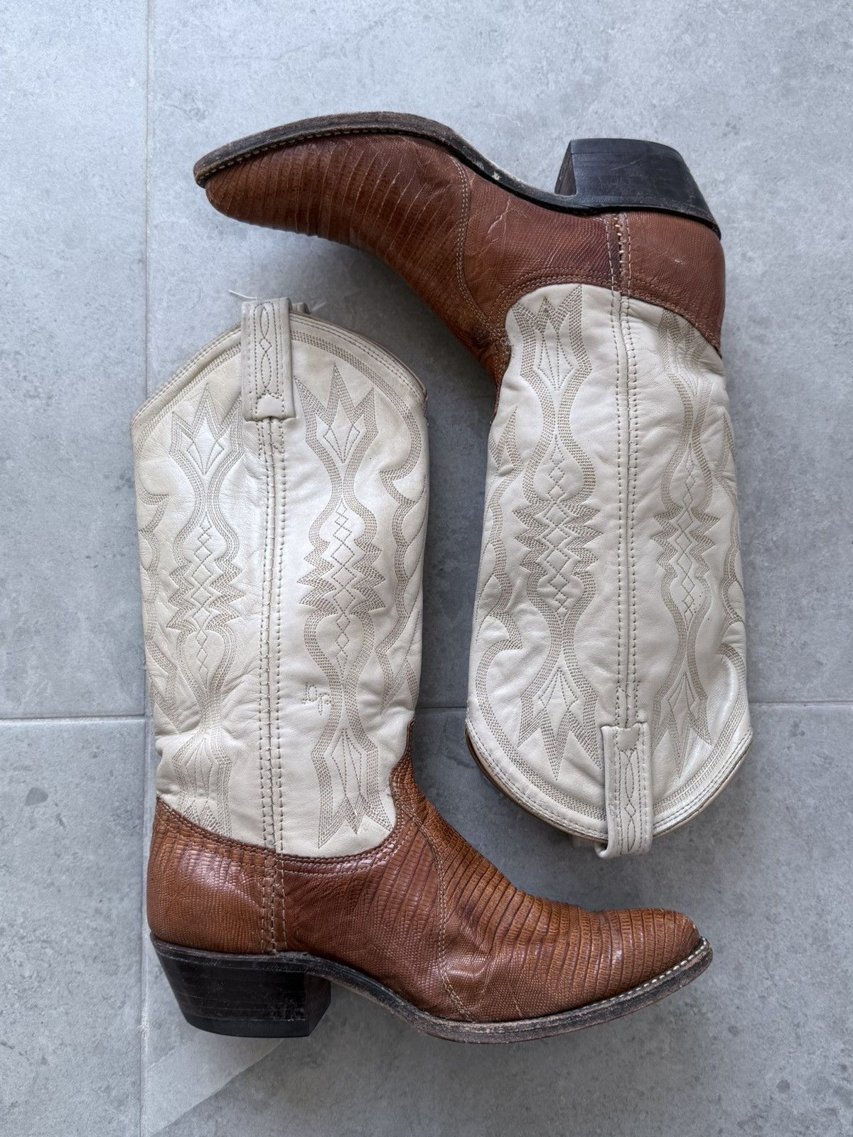 Dan Post Vintage Dan Post Rodeo Cowboy Western Leather Boots Size US 5.5 / EU 38 - 4 Thumbnail