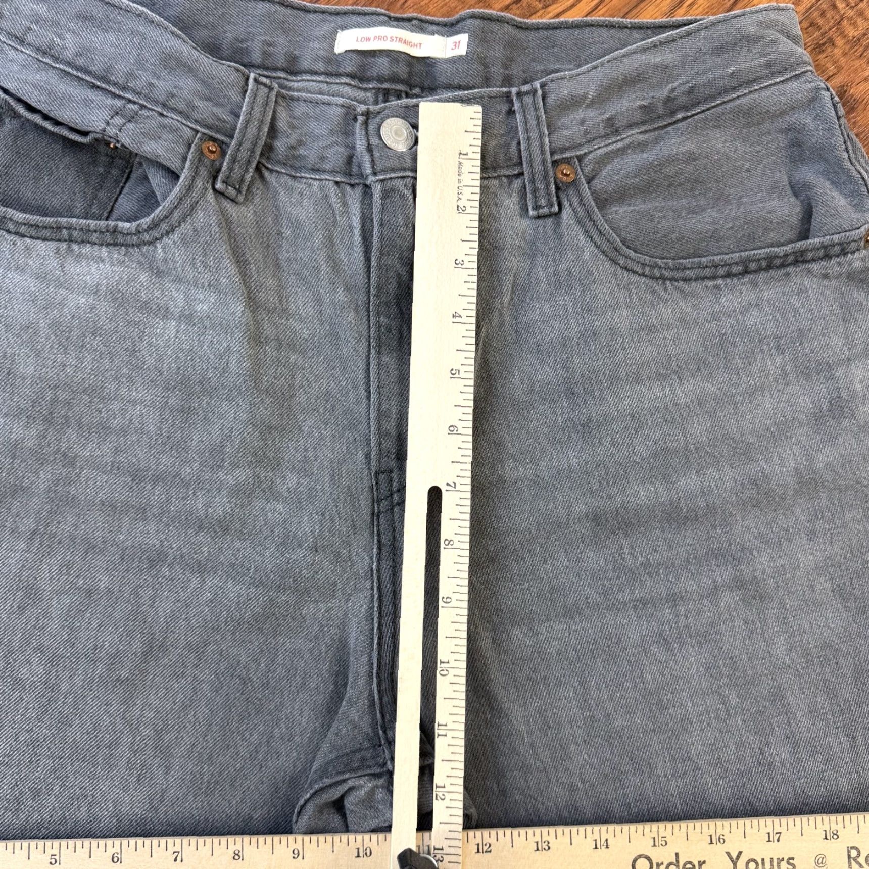 Levi's Levi's Jeans Womens 31 Gray Straight Low Pro 100% Cotton Denim 31x30 Regular Inseam Jeans Womens Gray Size 24" / US 00 / IT 34 - 5 Thumbnail