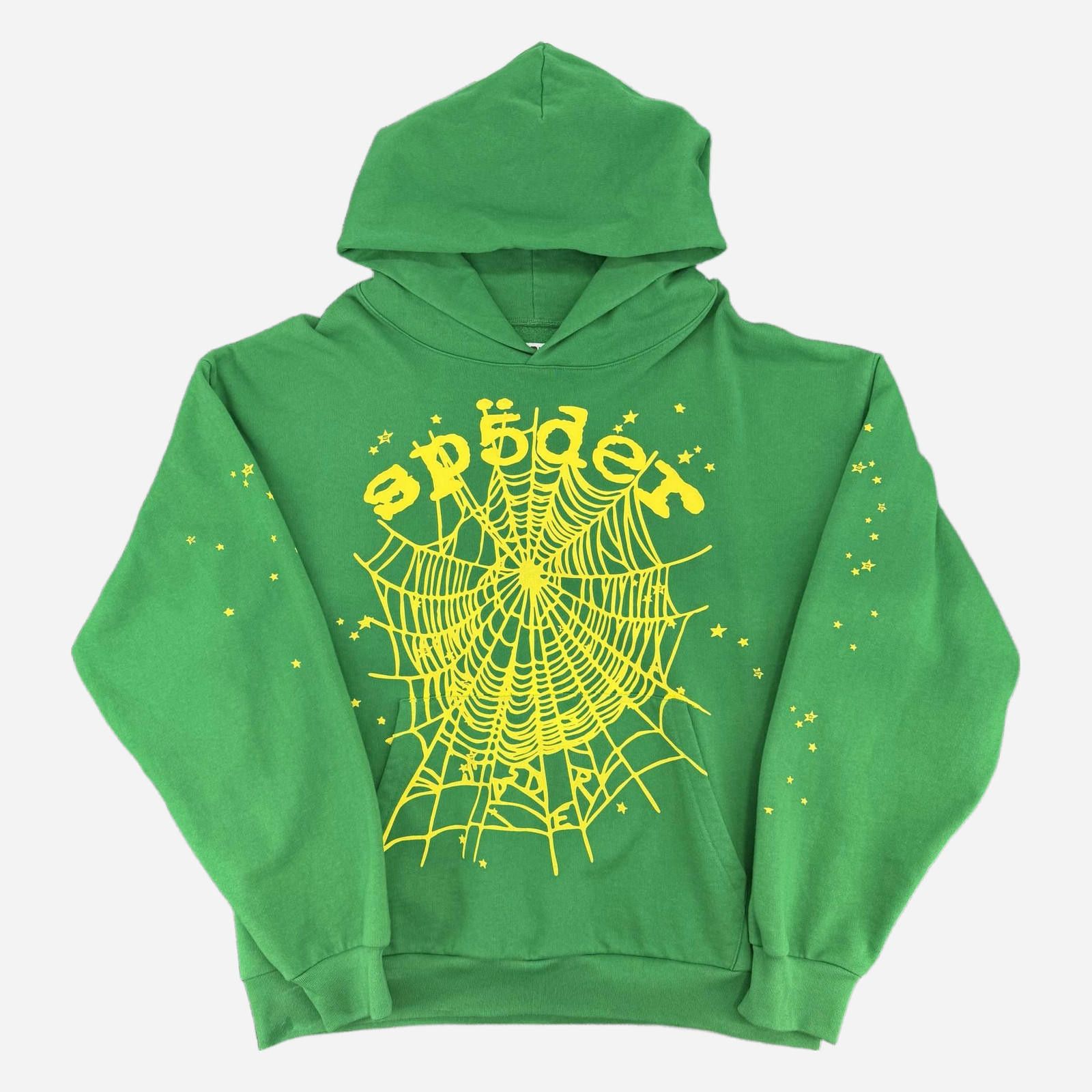 Sp5der OG Web Green Hoodie XXL New