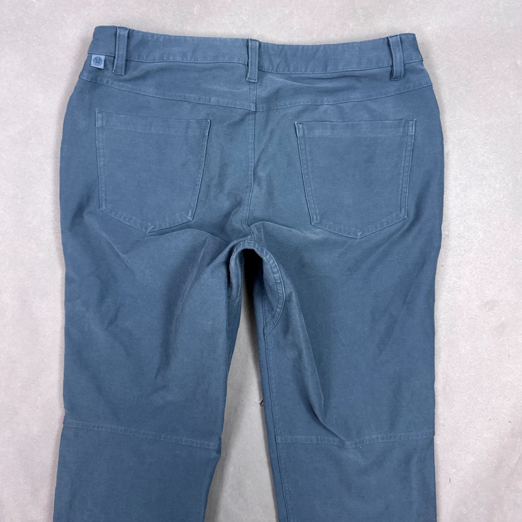 Lululemon Lululemon ABC Utilitech Slim Chino Pants Men 32x30 Blue Regular 5-Pocket Office Work Straight Front Cotton Blend Stretch Size US 32 / EU 48 - 4 Thumbnail
