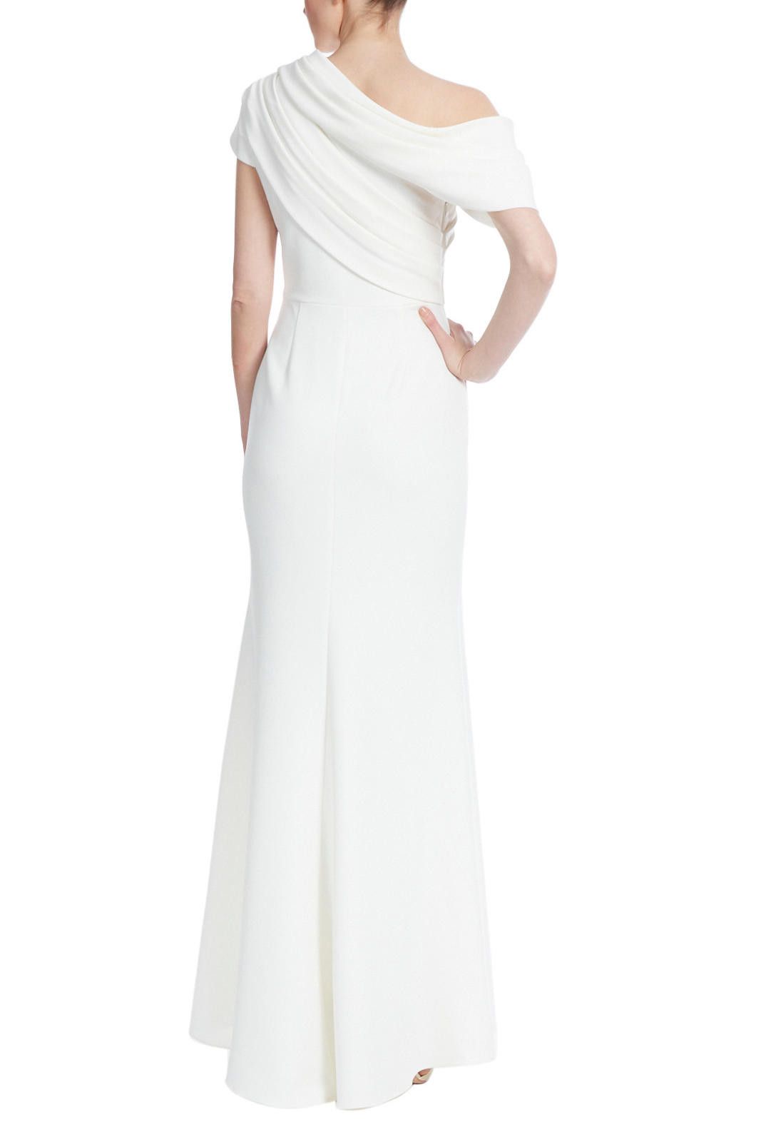 Other NWT Badgley Mischka Asymmetrical Gown Light Ivory Size 12 Size XL / US 12-14 / IT 48-50 - 8 Thumbnail