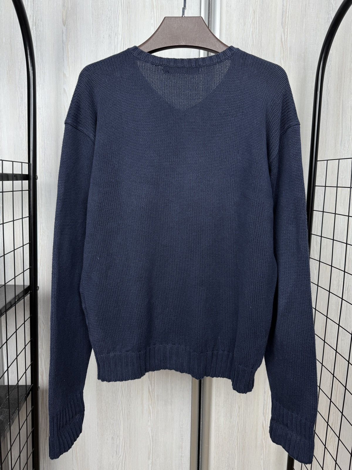 Polo Ralph Lauren Polo Ralph Lauren vintage blue knitted sweater Hong Kong Size US L / EU 52-54 / 3 - 6 Thumbnail