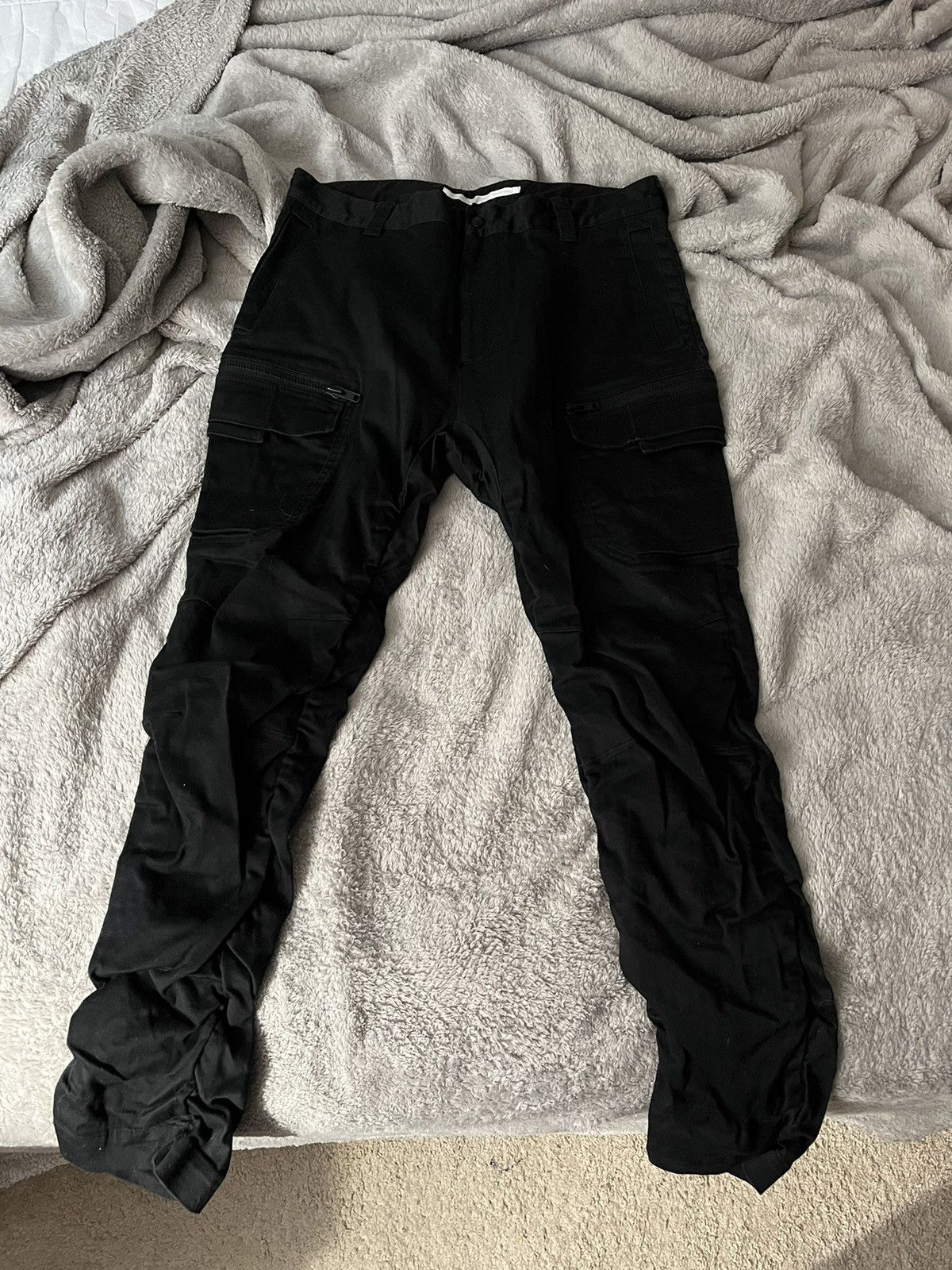 image of White Mountaineering Fw17 Tapered Cargo Trouser in Black, Men's (Size 34)