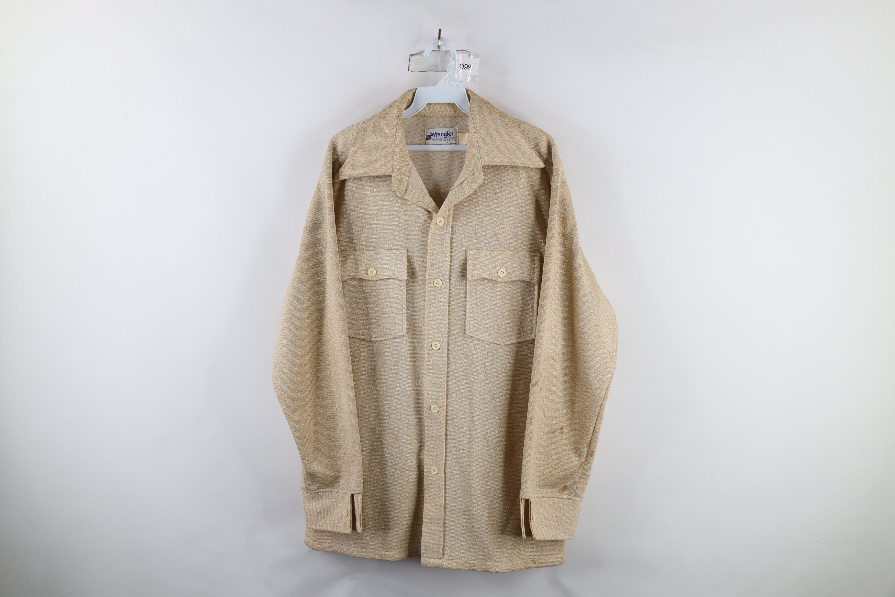 Vintage × Wrangler Vintage 70s Wrangler Knit Collared Western Button Shirt USA Size US L / EU 52-54 / 3 - 1 Thumbnail