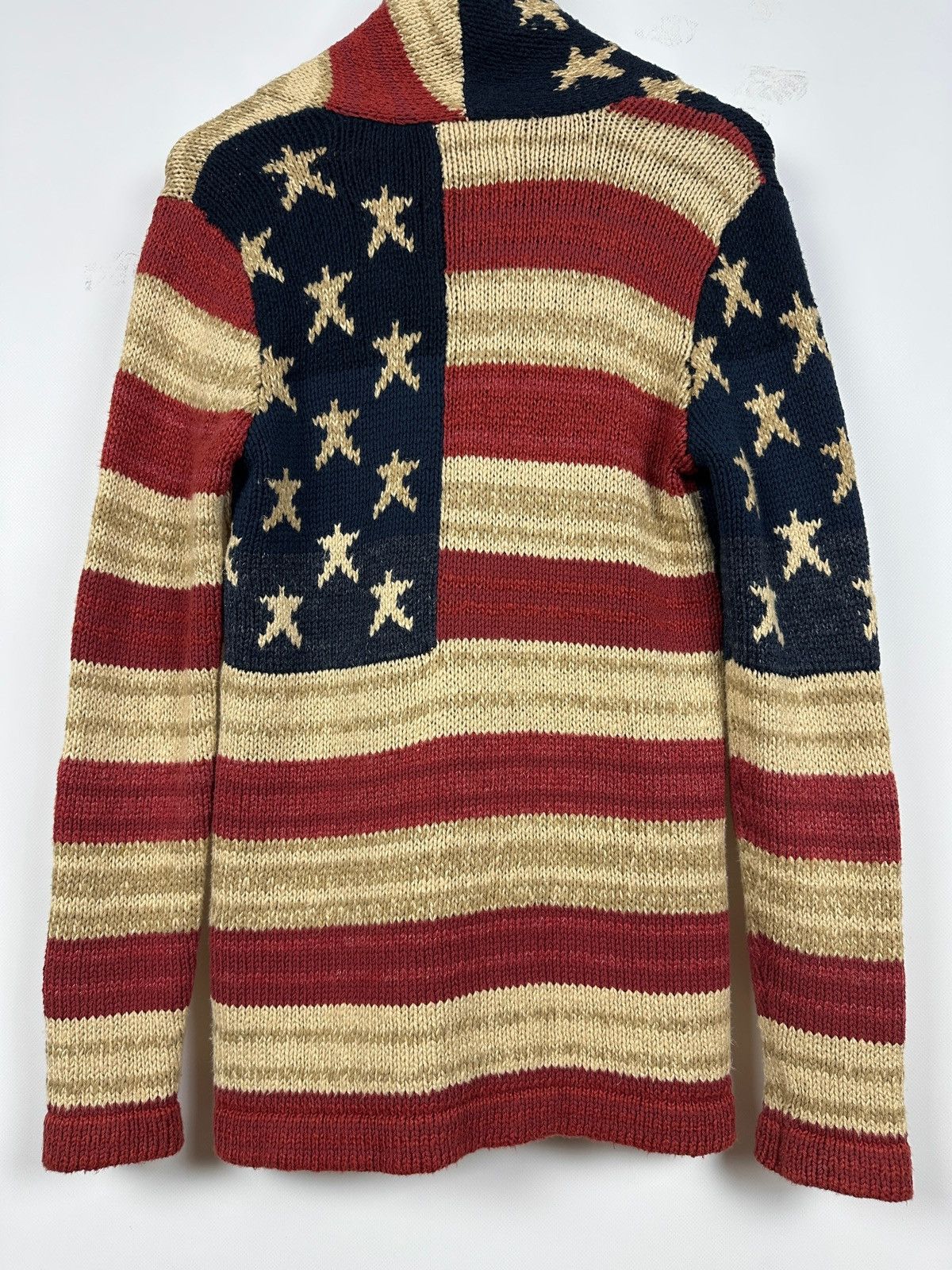 Denim & Supply Ralph Lauren Ralph Lauren Denim Supply USA Flag Knit Shawl Cardigan Size US M / EU 48-50 / 2 - 17 Thumbnail