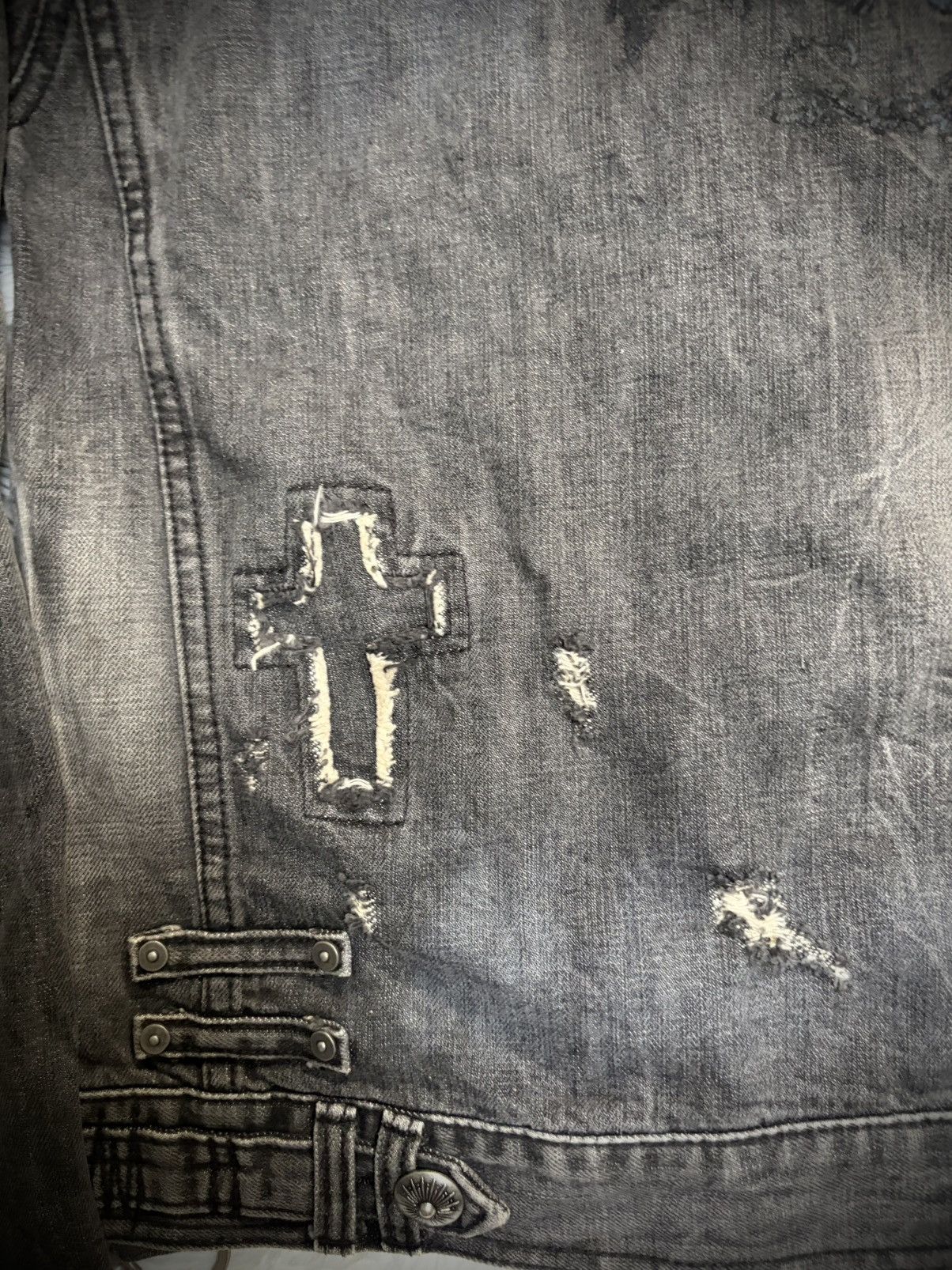 14th Addiction Rare Lagust distressed jeans trucker jacket Size US M / EU 48-50 / 2 - 9 Thumbnail