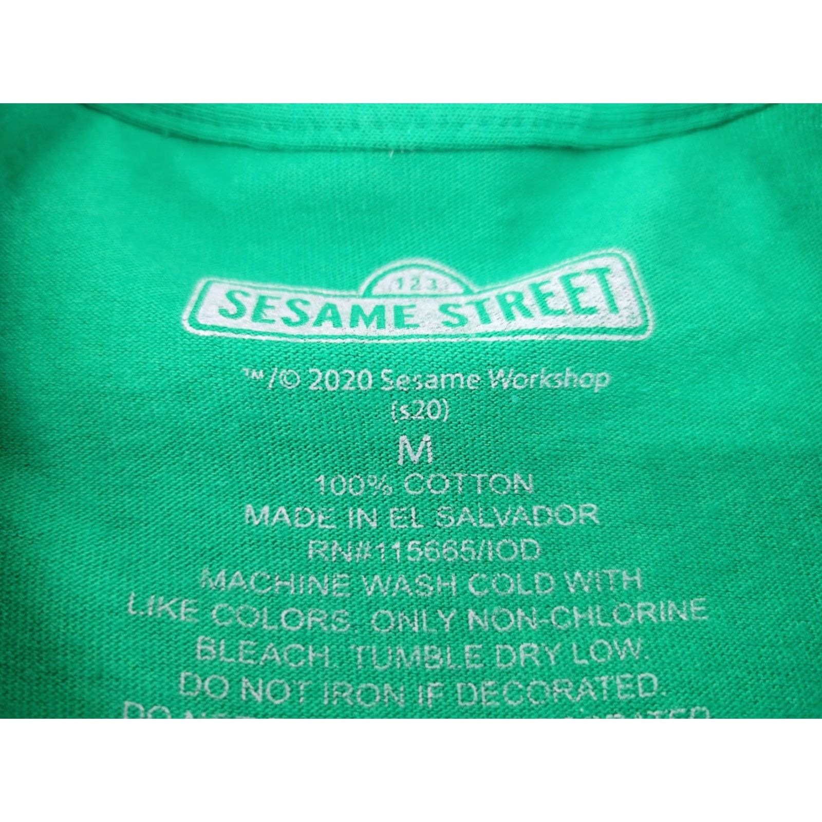 Vintage Sesame Street Oscar The Grouch Face T-Shirt Mens Medium Green Crew Neck Short Sleeve 100% Cotton Graphic Tee Vintage No Size US M / EU 48-50 / 2 - 8 Thumbnail