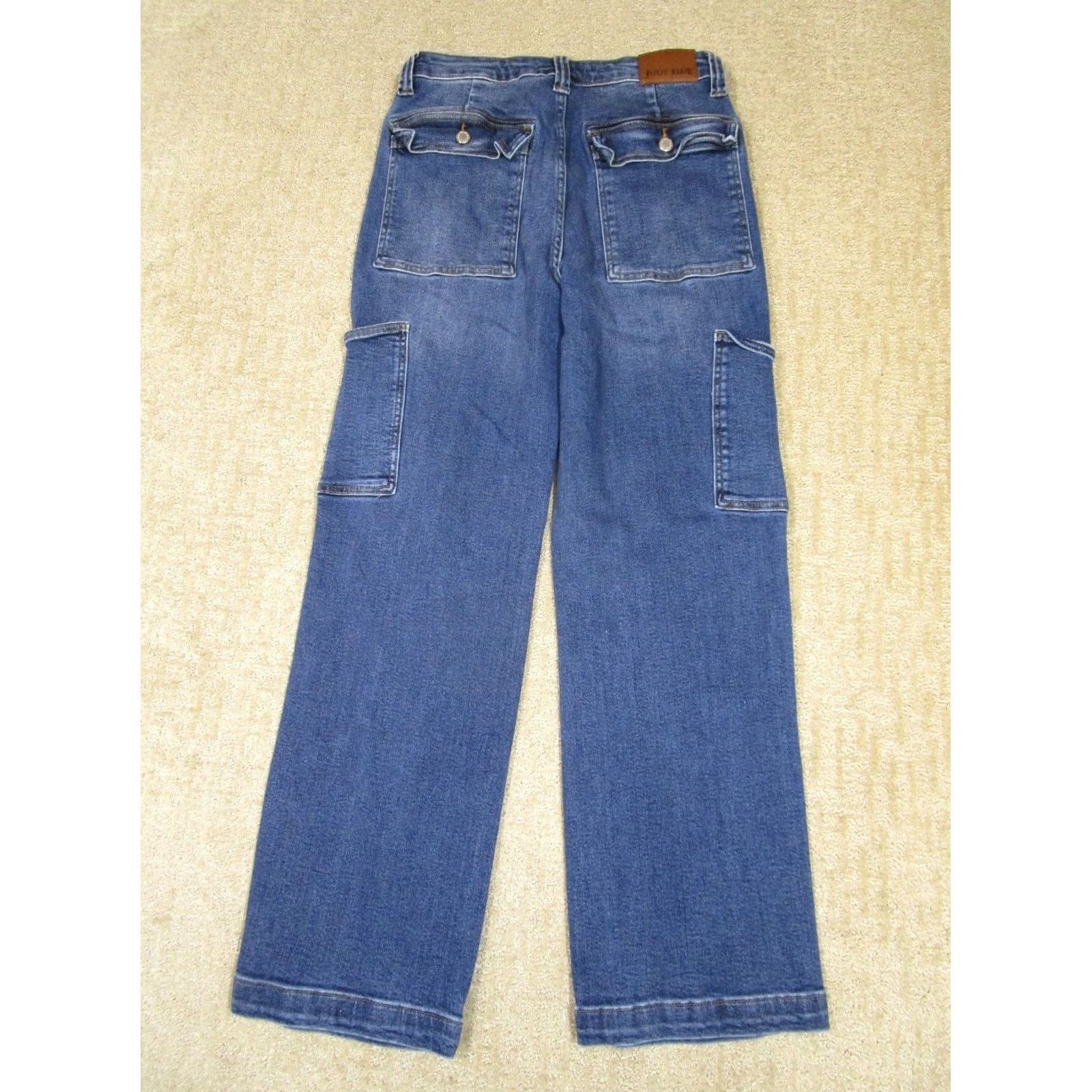 Vintage Judy Blue Jeans Women 30 Blue High Rise Cargo Baggy Skater Pants Dark Wash Denim Size 30" / US 8 / IT 44 - 3 Thumbnail