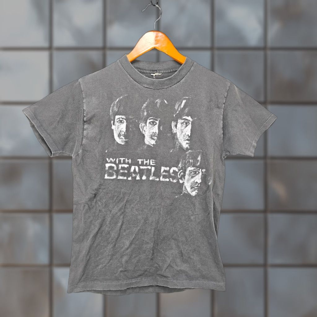 Vintage VINTAGE The Beatles Band T Shirt Men M Black Cotton Knit Crew Neck Short Sleeve 100% Sun Faded Size US M / EU 48-50 / 2 - 1 Thumbnail