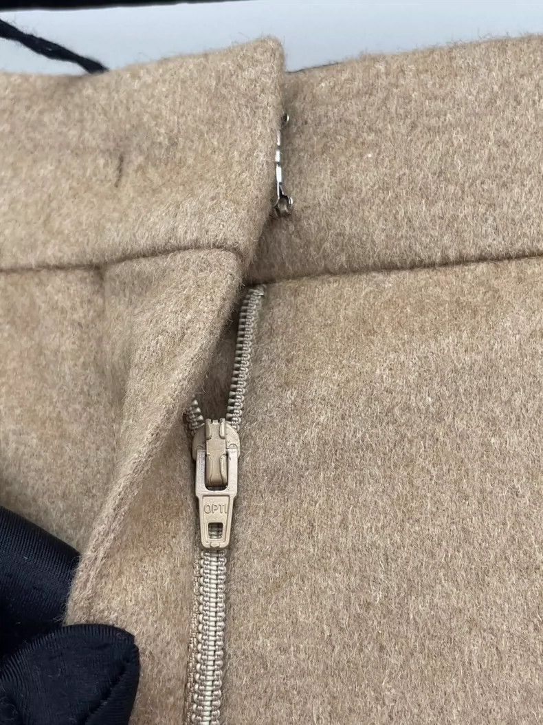 Prada Prada 24 new camel fleece wide-leg five-piece pants 2505-Ne Size 24" / US 00 / IT 34 - 3 Thumbnail