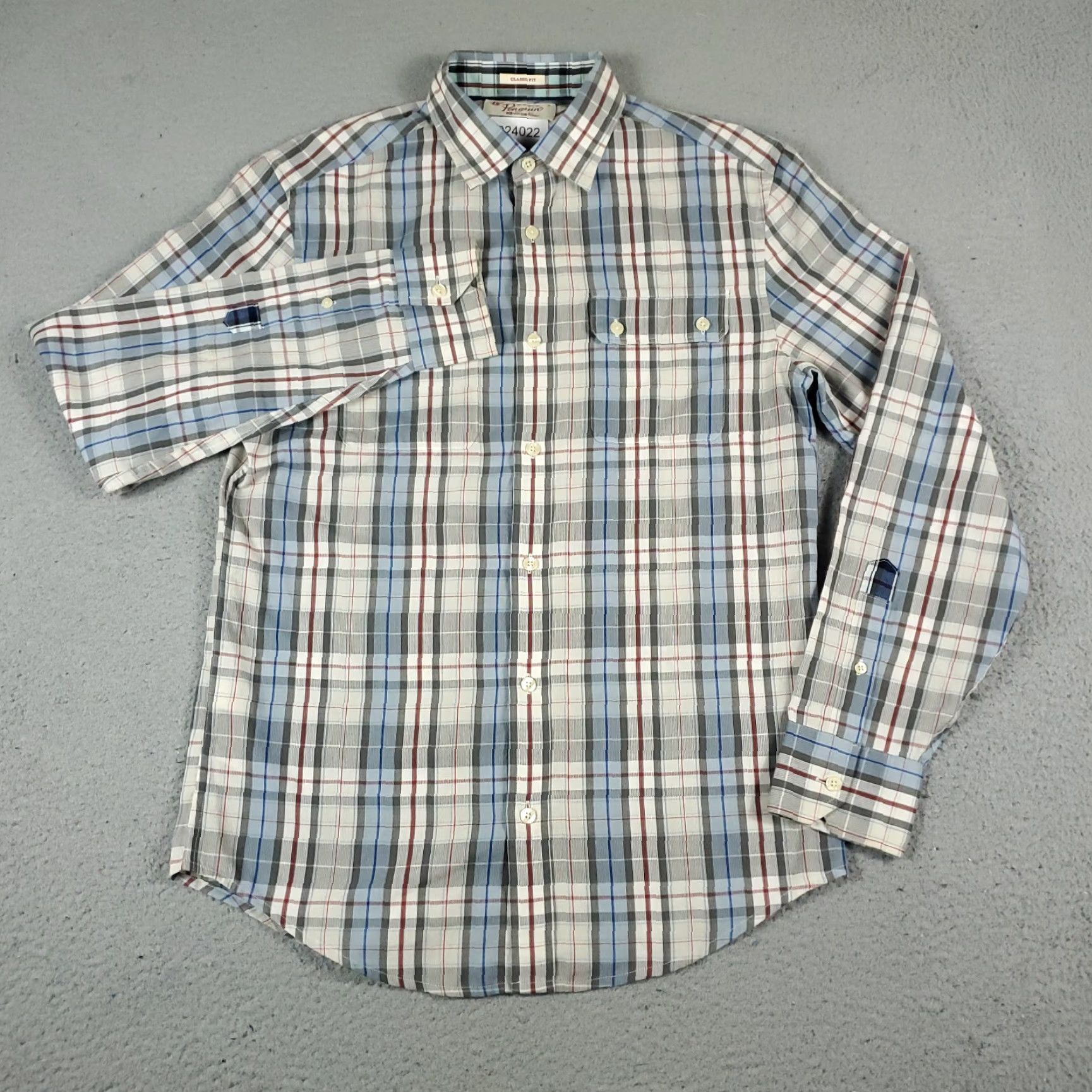 Original Penguin Original Penguin Shirt Mens Small Blue Plaid Button-Up Long Sleeve Casual Size US S / EU 44-46 / 1 - 2 Thumbnail