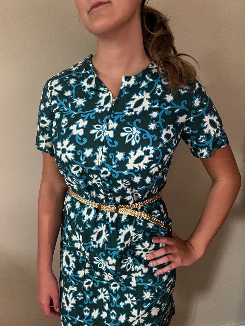 Vintage 1960s Deadstock Vintage Hawaiian Hula Tiki Shirt Dress Size XL / US 12-14 / IT 48-50 - 2 Thumbnail