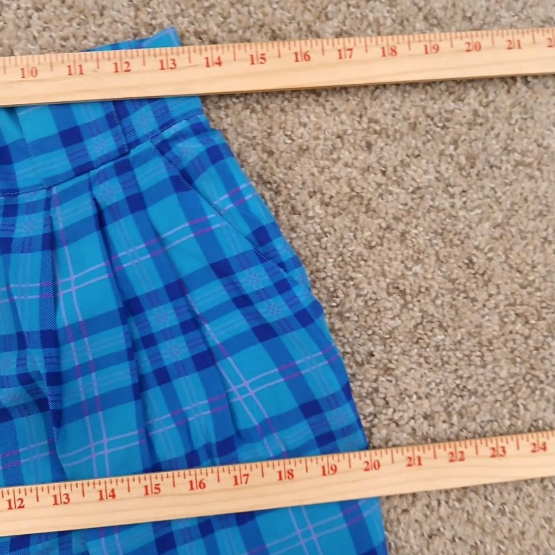 Izod IZOD Pants Womens Size 8 Blue Pink Plaid Silk Pockets Lightweight Golf Straight Ankleways Pockets Size 30" / US 8 / IT 44 - 3 Thumbnail