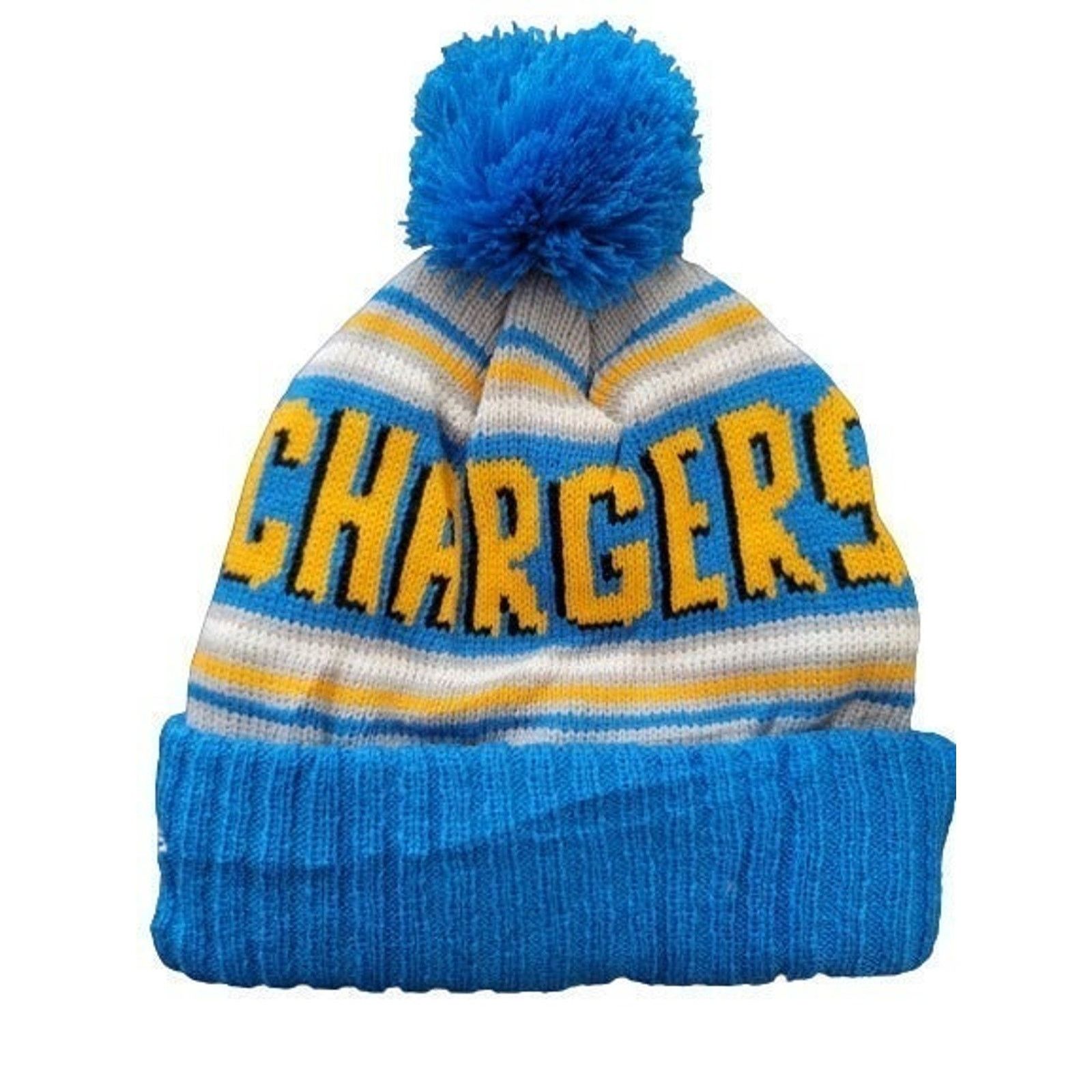 Other NWT Los Angeles Chargers Knit Pom Beanie Fleece Lining OSFA Size ONE SIZE - 4 Thumbnail