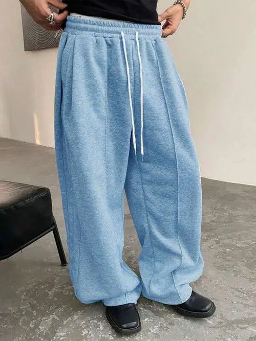 Japanese Brand × Vintage Grey loose fit sweatpants baggy Size US 30 / EU 46 - 4 Thumbnail