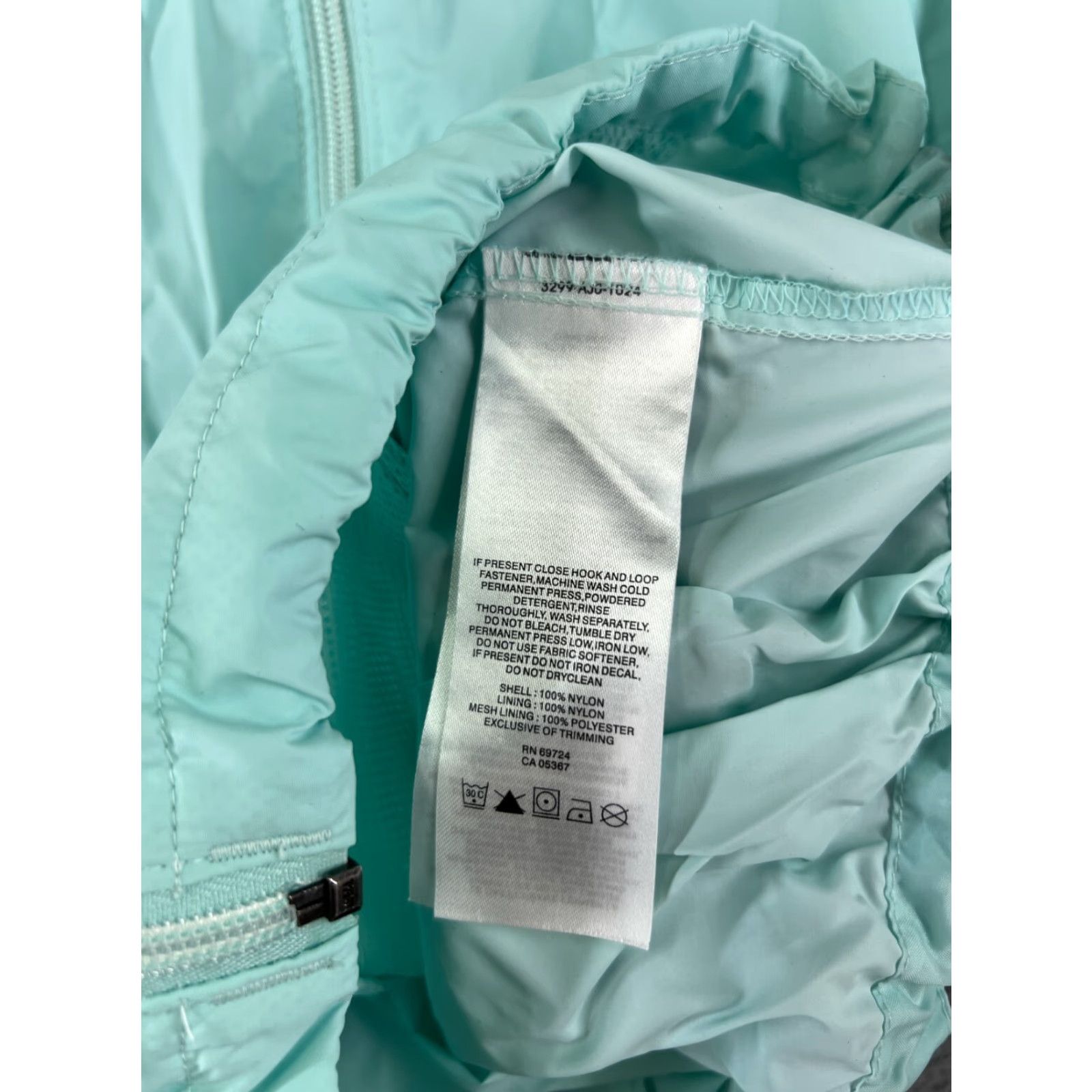Altea Columbia Jacket Womens Extra Large Teal Full Zip Windbreaker Retro Nylon Mock Size XL / US 12-14 / IT 48-50 - 7 Thumbnail