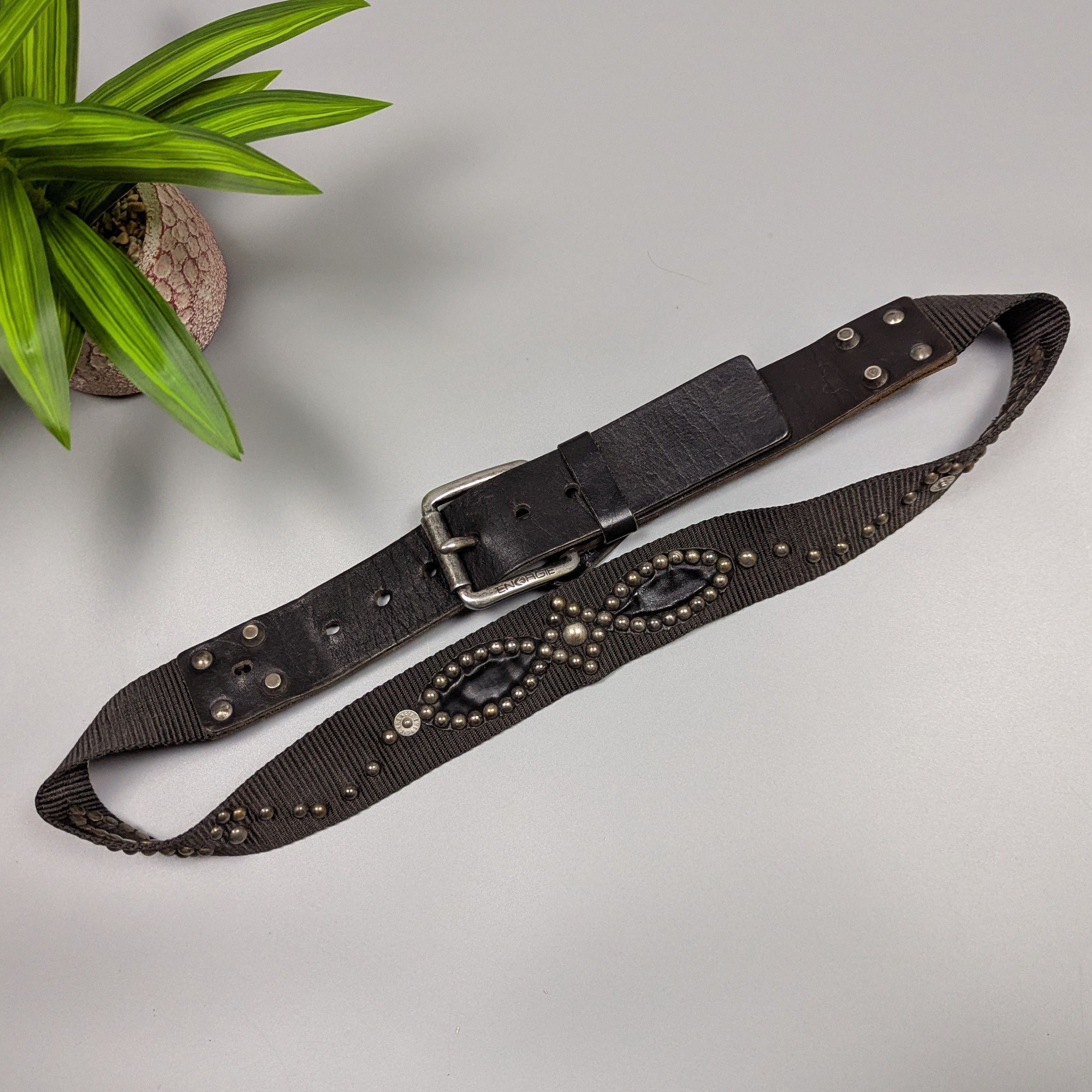 Energie Vintage Rare 90s Energie by Miss Sixty Studded Belt Size 36 - 15 Thumbnail