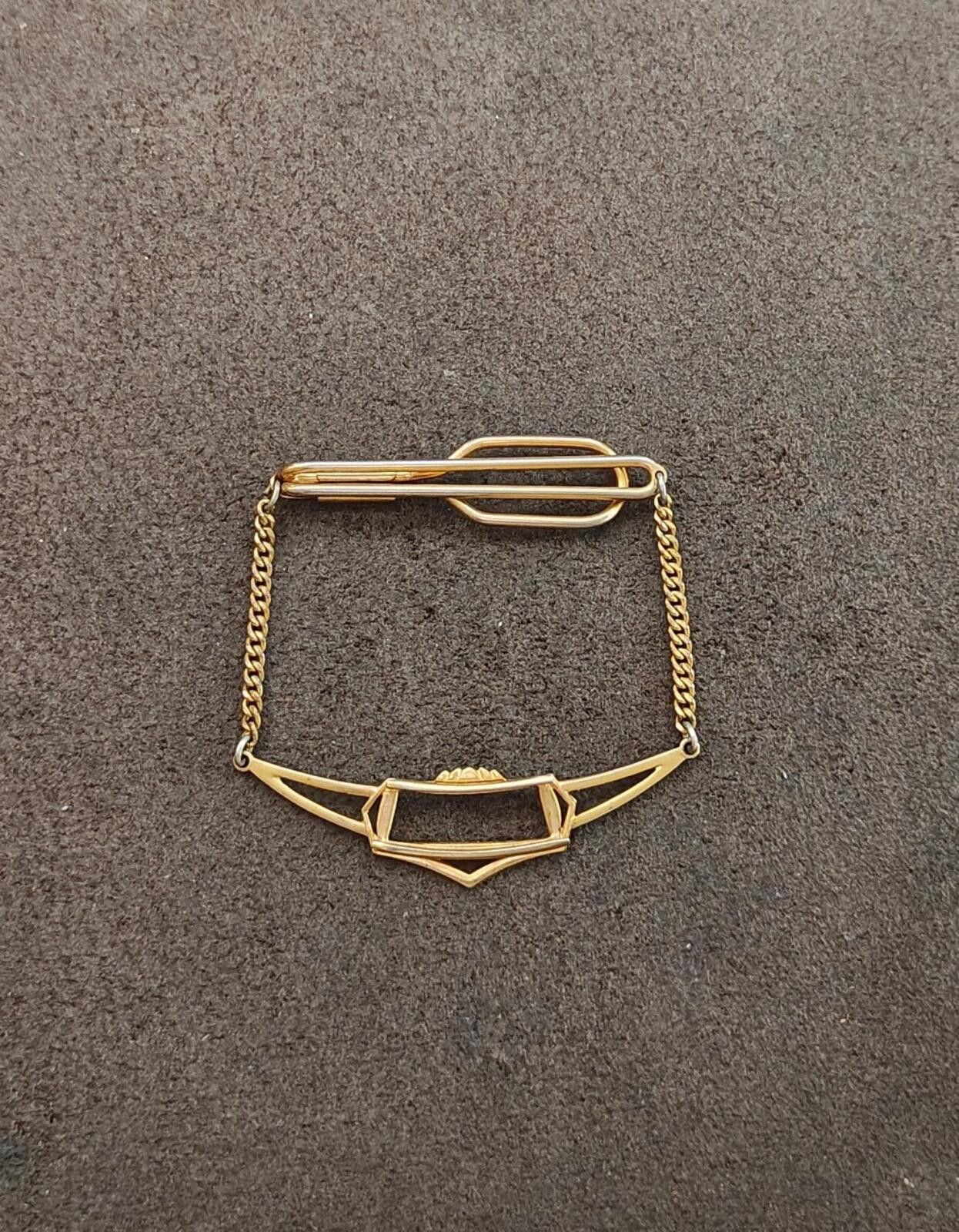 Other 1930s Art Deco Style Gold Tone Tie Bar/Tie Clip Size ONE SIZE - 7 Thumbnail