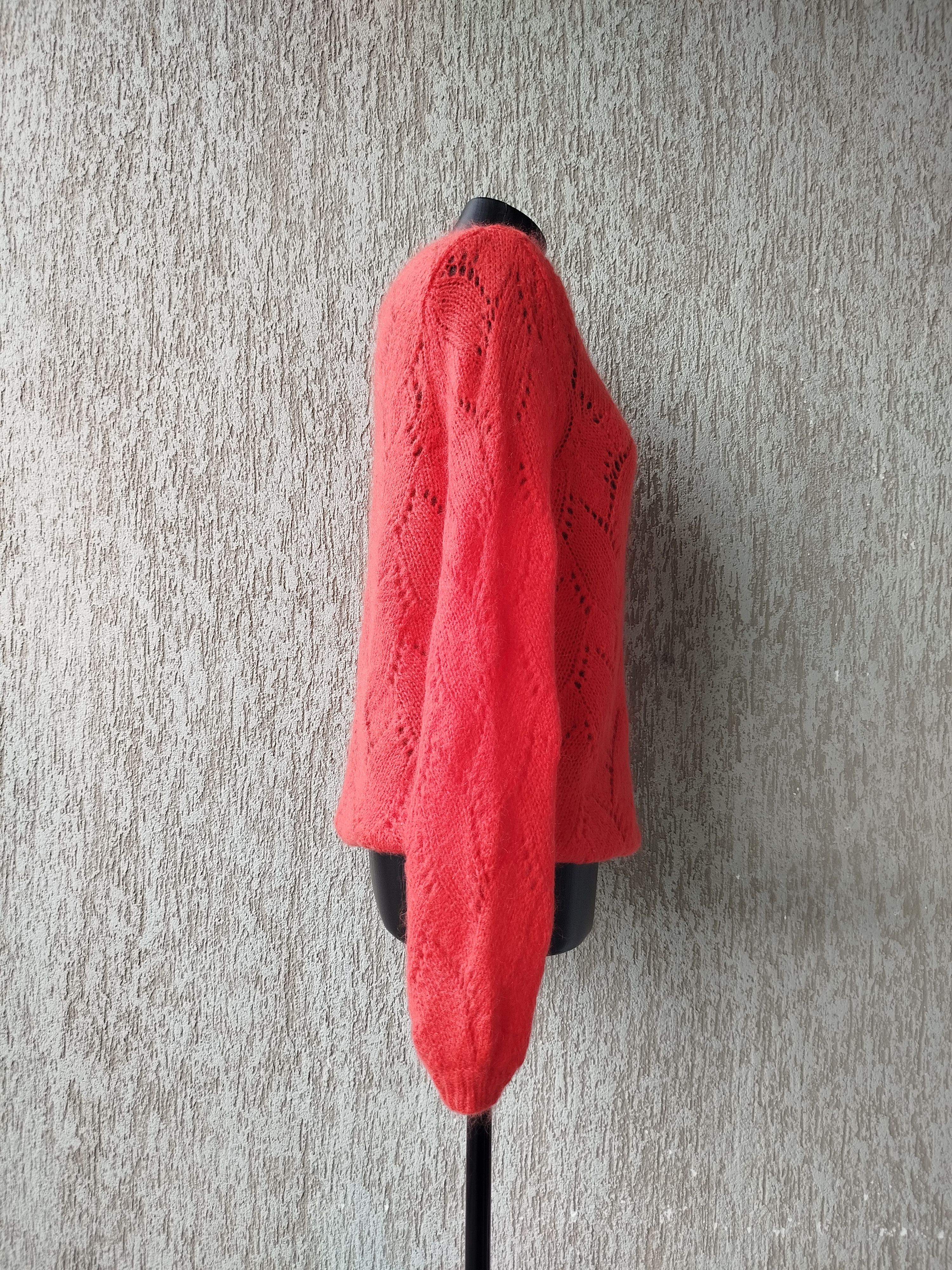 Sezane Sweater Jumper Coral Lace Knit Mohair Merino Size S Size S / US 4 / IT 40 - 5 Thumbnail