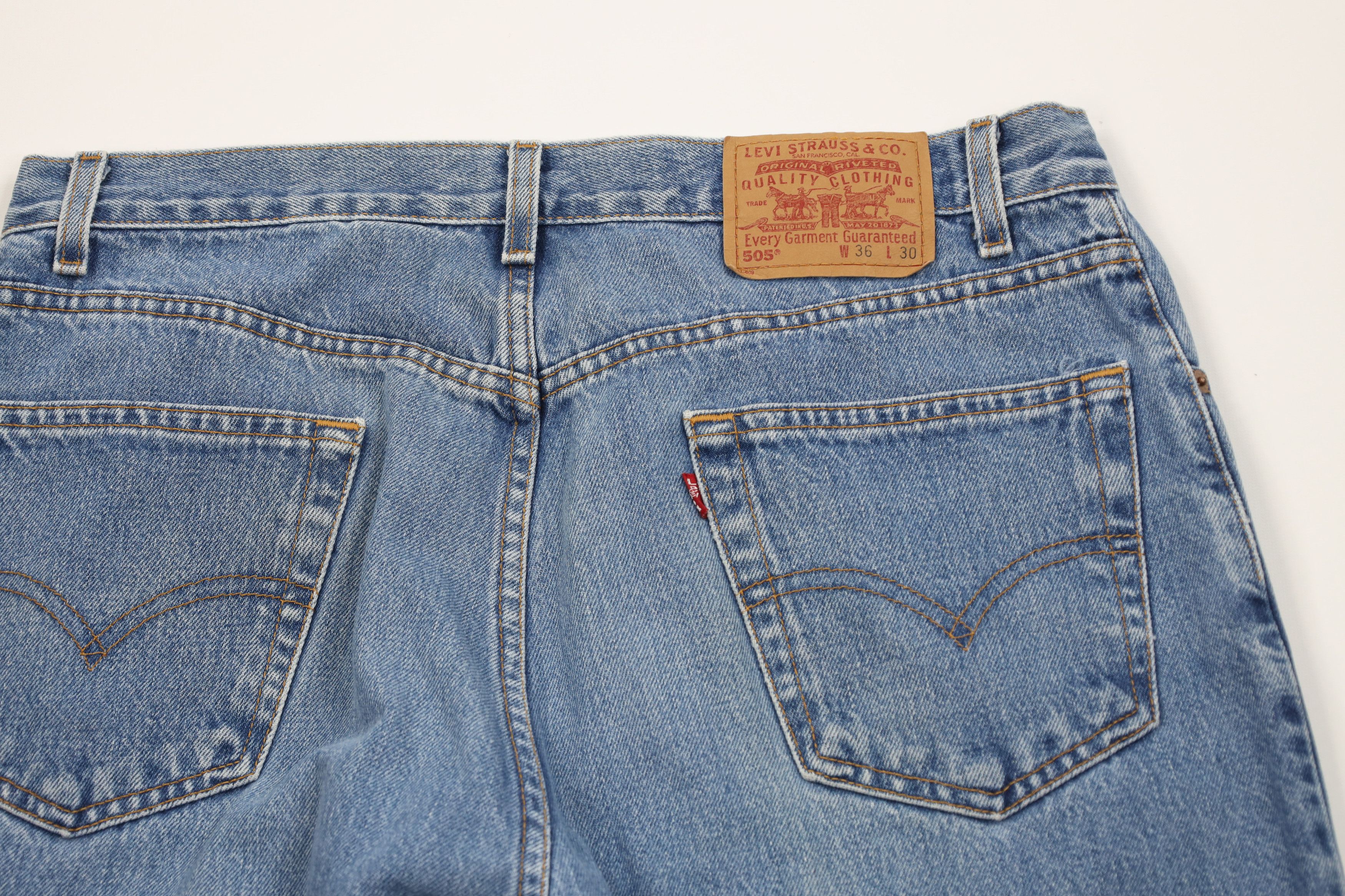 Levi's Vintage Y2K 2001 Levis 505 Regular Straight Leg Denim Jeans Size US 36 / EU 52 - 12 Thumbnail