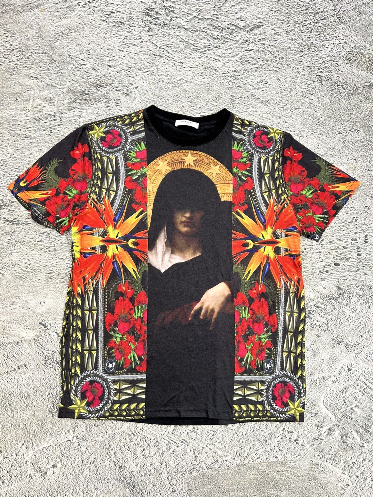 Givenchy Givenchy Madonna and Iris SS13 t-shirt black tee