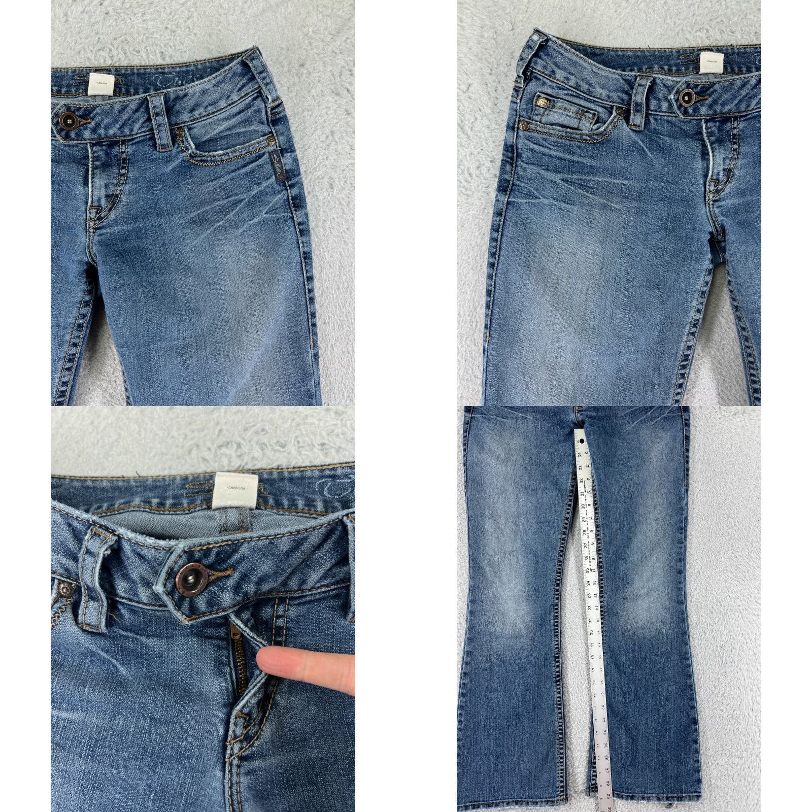Silver Jeans Co. Silver Jeans Pants Womens 28 Blue Denim Tuesday Surplus Dark Bootcut Embroidered Size 28" / US 6 / IT 42 - 8 Thumbnail