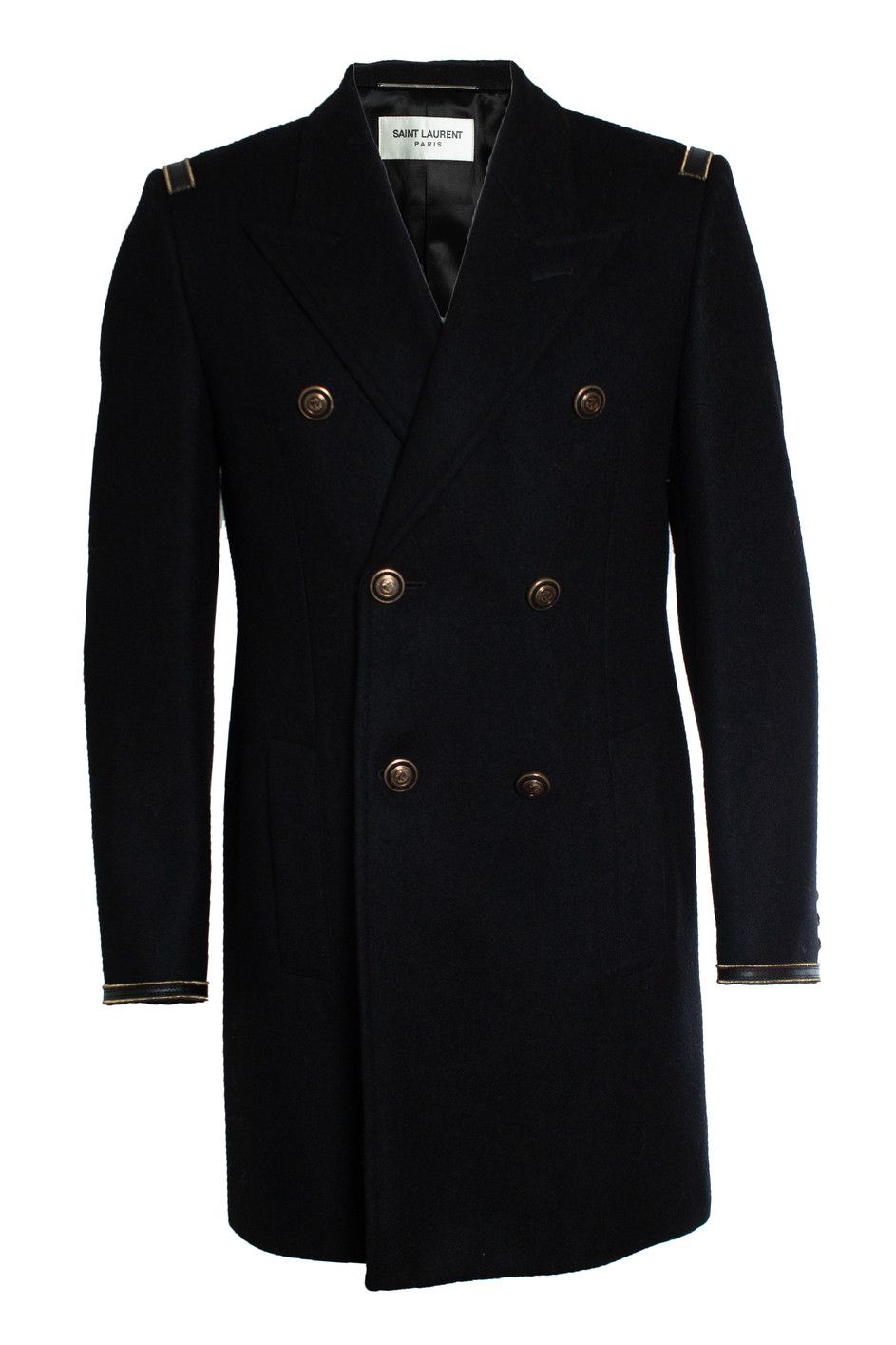Saint Laurent Paris Saint Laurent, 2020 Black coat with military details Size US L / EU 52-54 / 3 - 1 Thumbnail