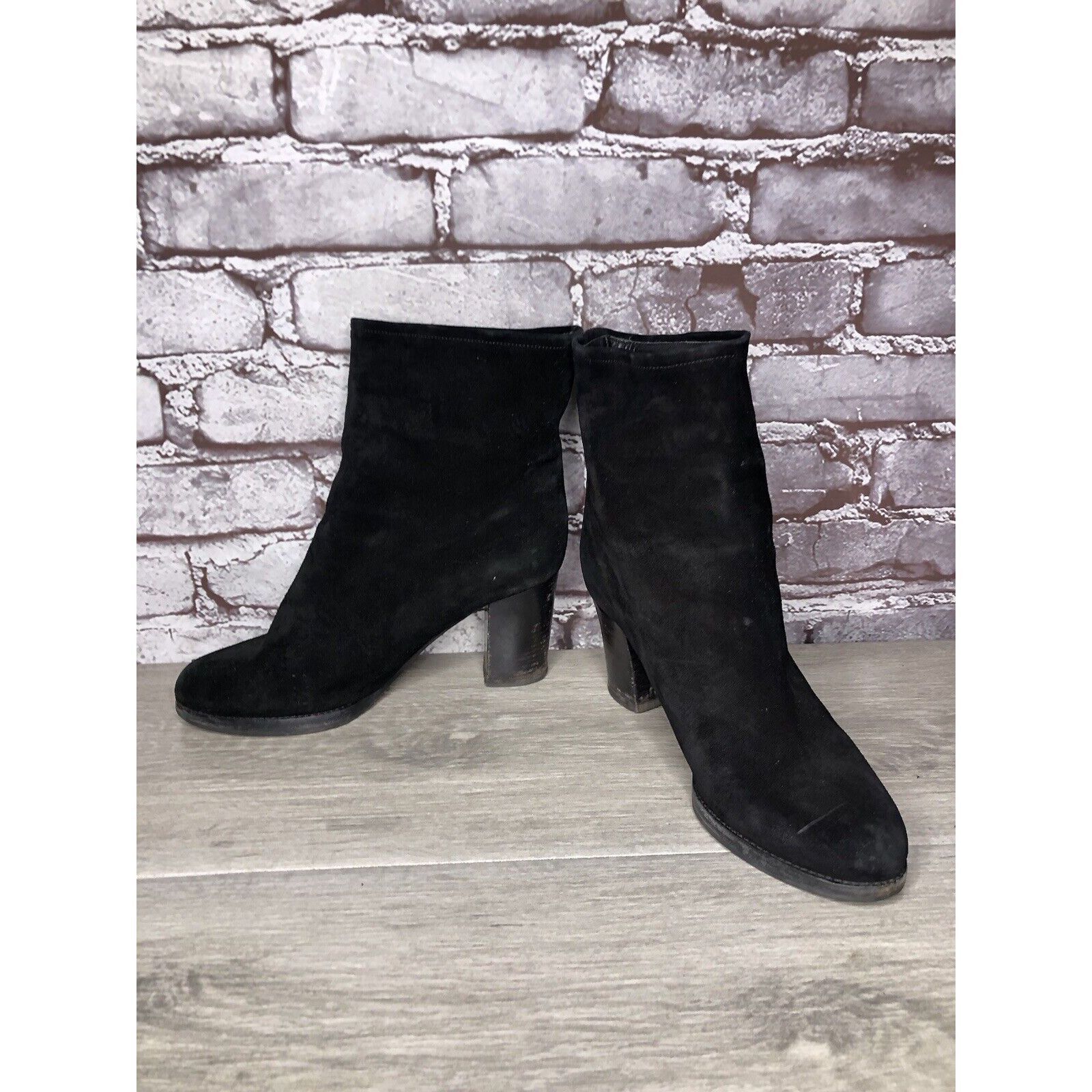 Jil Sander Jil Sander Black Suede Leather Pull On Heel Booties Boots Wo Size US 5 / IT 35 - 3 Thumbnail