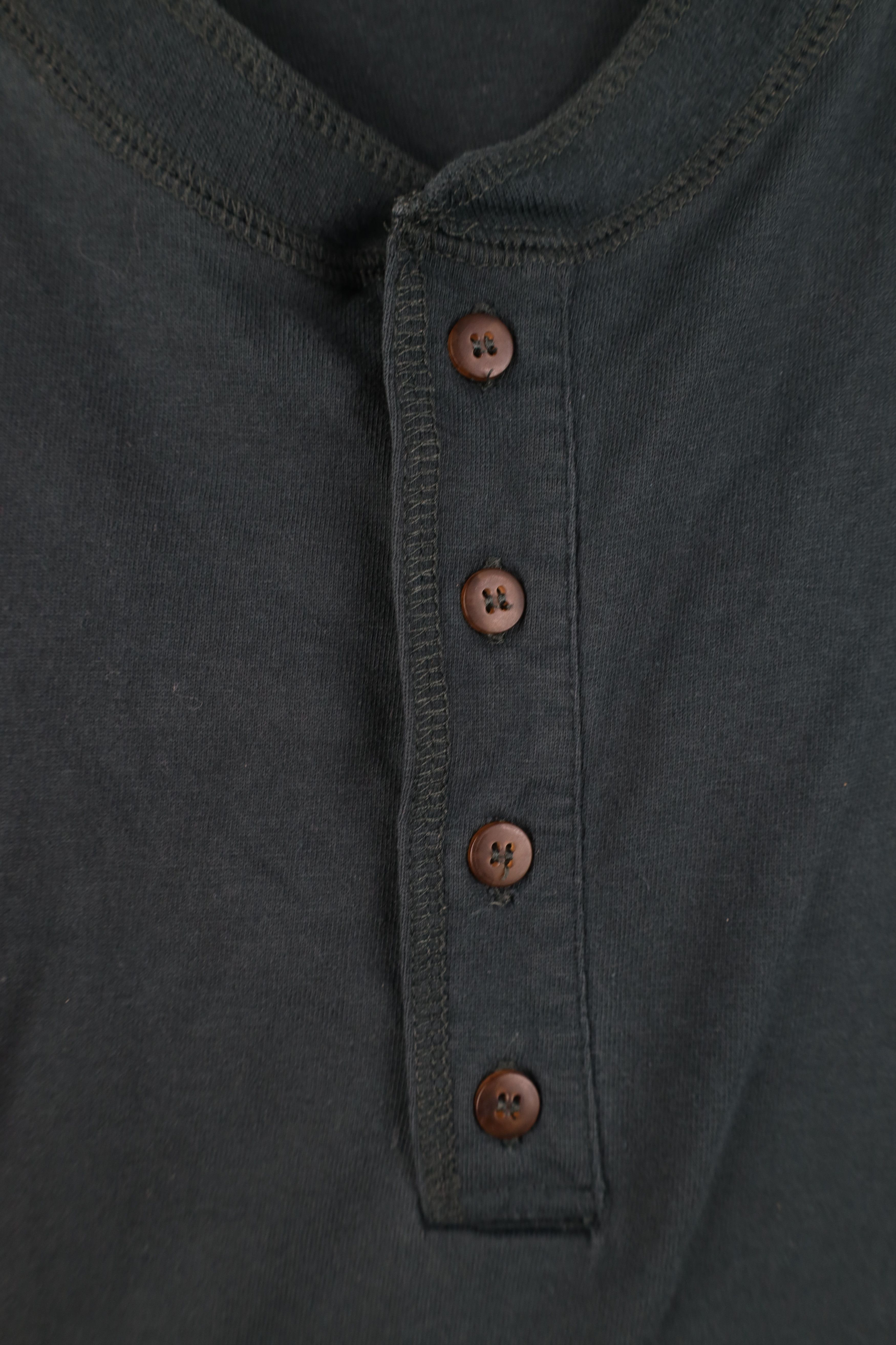 L.L. Bean Vintage 90s LL Bean Long Sleeve Henley T-Shirt Dark Green Size US XL / EU 56 / 4 - 5 Thumbnail