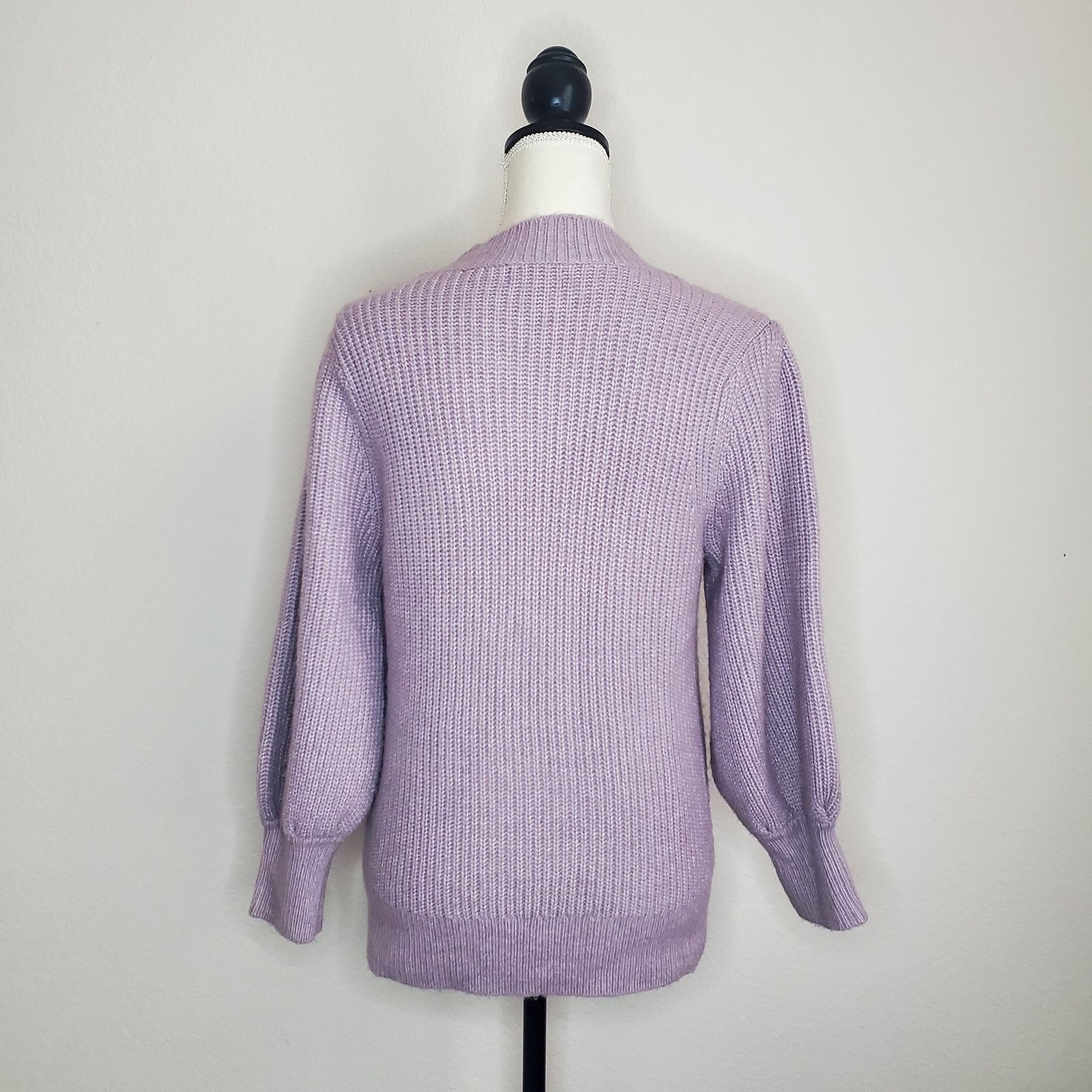 Nordstrom Halogen Purple Blouson Sweater Medium Size M / US 6-8 / IT 42-44 - 3 Thumbnail