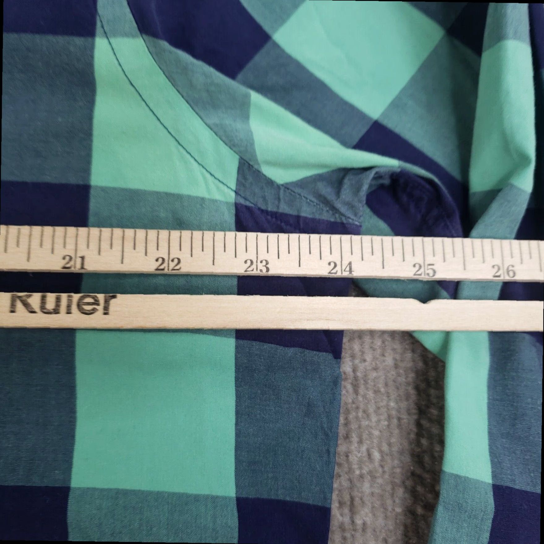UNTUCKit UNTUCKit Mens Long Sleeve XL Extra Large Green Blue Plaid Button Up Casual Dress Shirt Size US XL / EU 56 / 4 - 3 Thumbnail