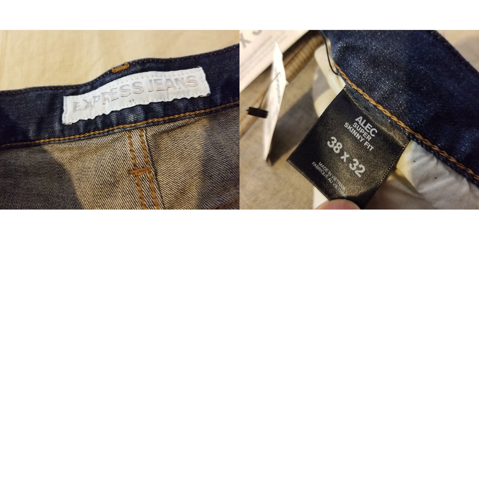 Express Express Jeans Mens 38x32 Skinny Denim High-Quality Stretch 5-Pocket Blue Durable Regular Size United States Spring Summer Fall Winter Size US 38 / EU 54 - 8 Thumbnail