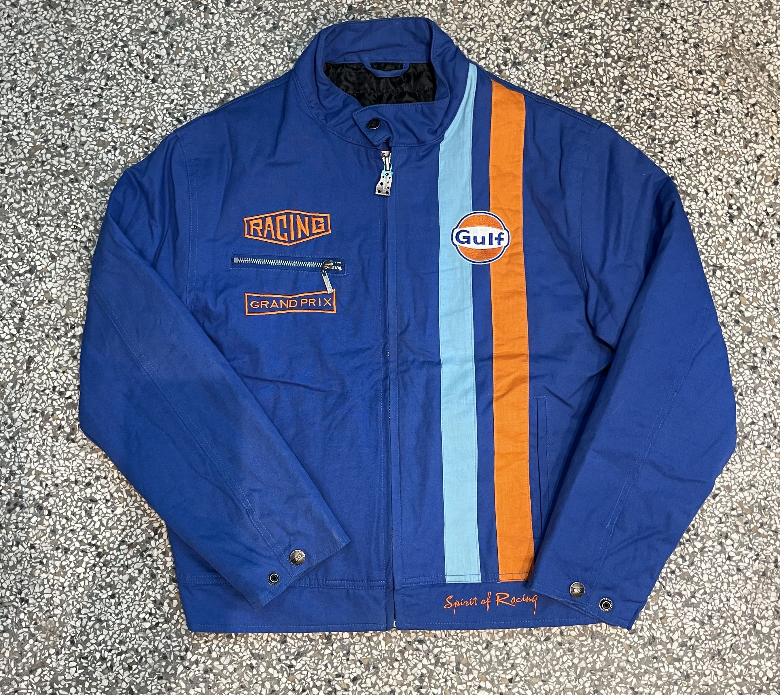 Vintage Gulf Racing Jacket Blue Motorsport Stripe Vintage Style Size US S / EU 44-46 / 1 - 1 Thumbnail