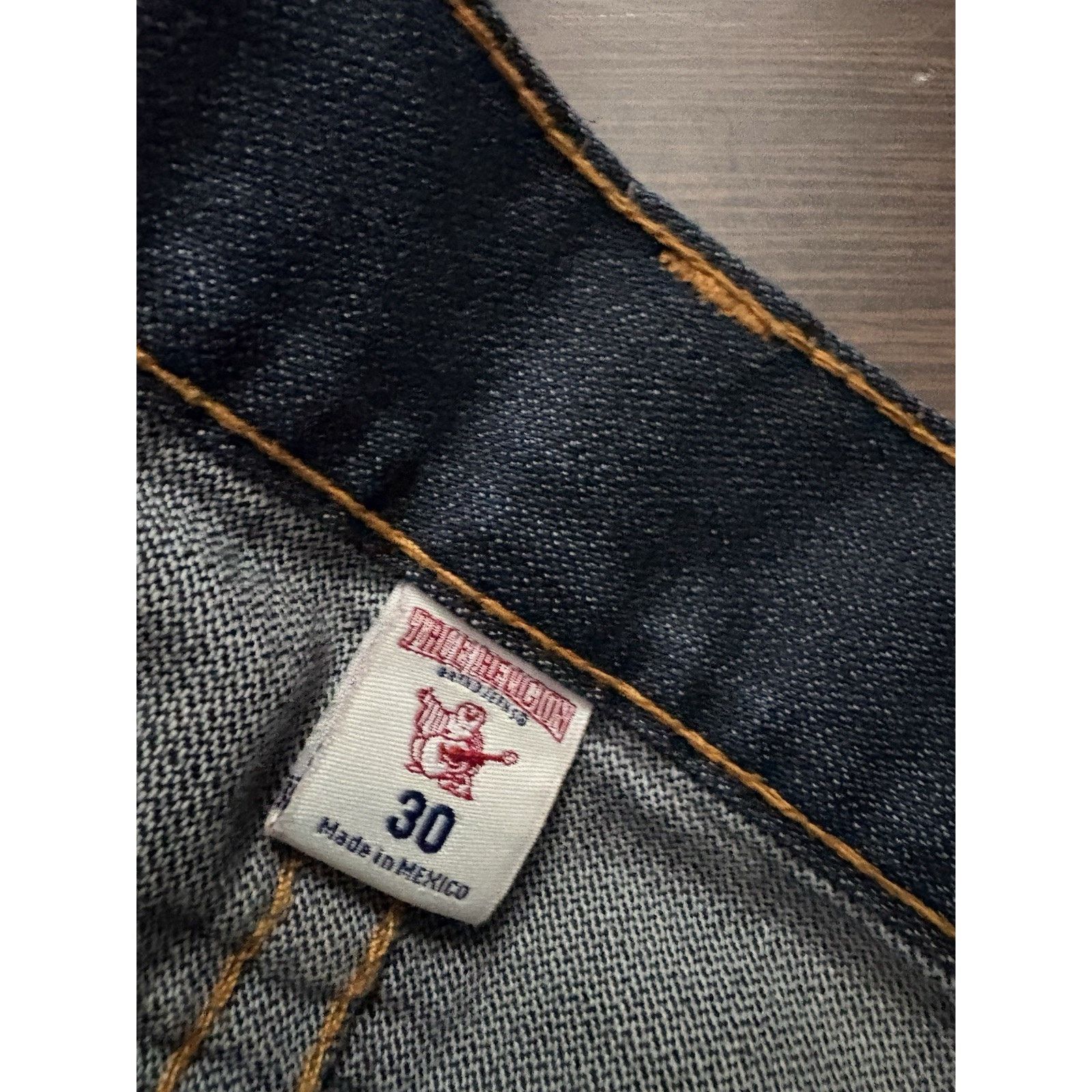 True Religion Shorts Mens 30 Blue Straight Flap Pocket Bermu