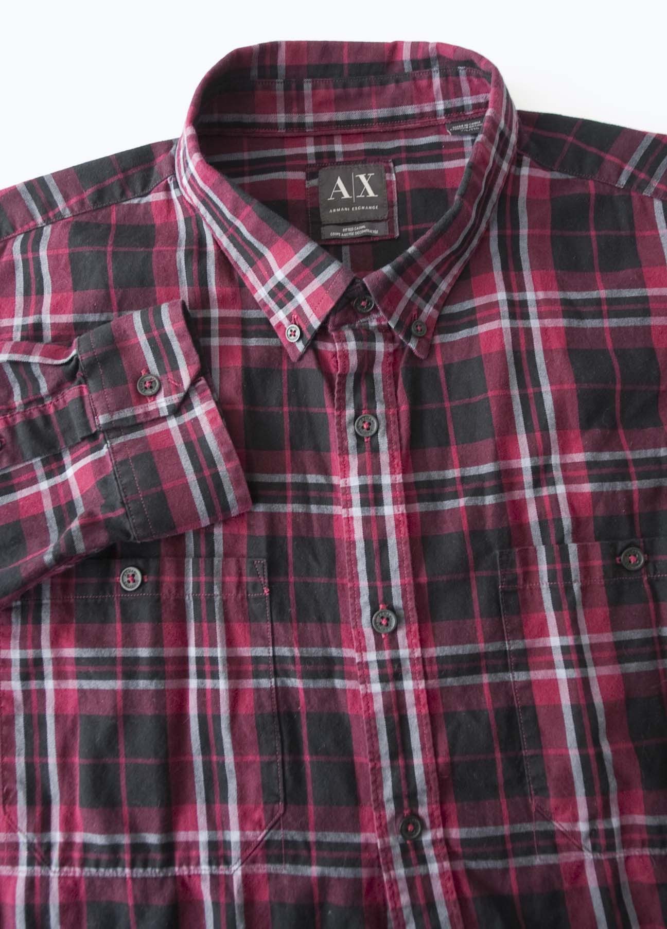 Armani Exchange Armani Exchange Shirt Flannel Size XXL Red/ Black Size US XXL / EU 58 / 5 - 1 Thumbnail
