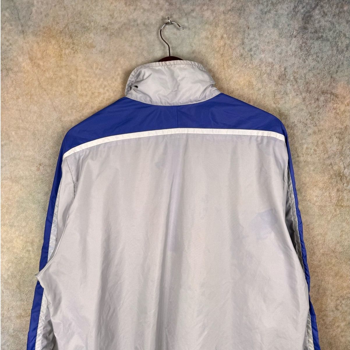 Nike × Vintage VTG 80s Nike Windbreaker Jacket Sz L Gray Blue 1/4 Zip Size US L / EU 52-54 / 3 - 5 Thumbnail