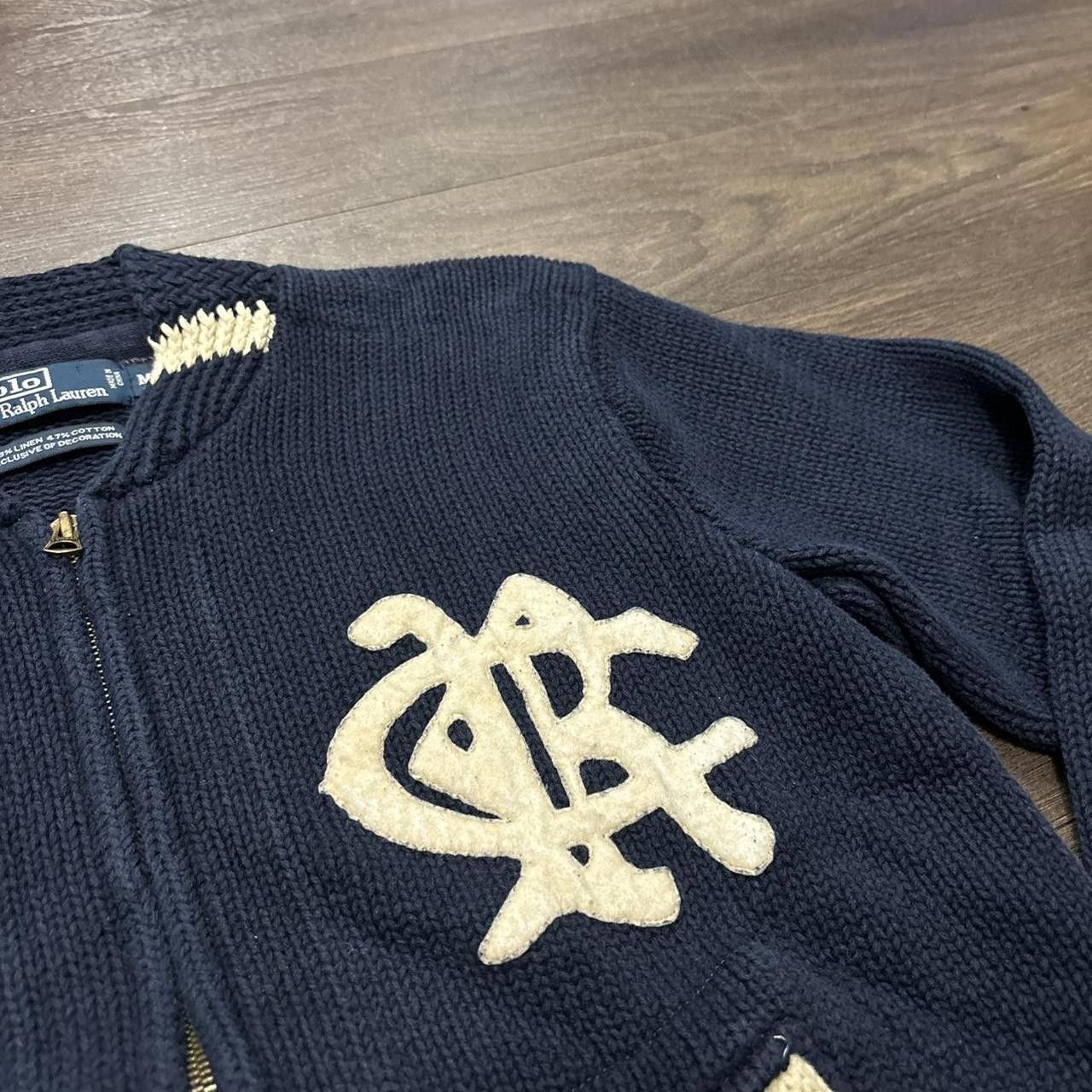 トップス 90s Ralph Lauren sweat zip up cardigan Polo Ralph Lauren Vintage Polo Ralph Lauren zip up cardigan