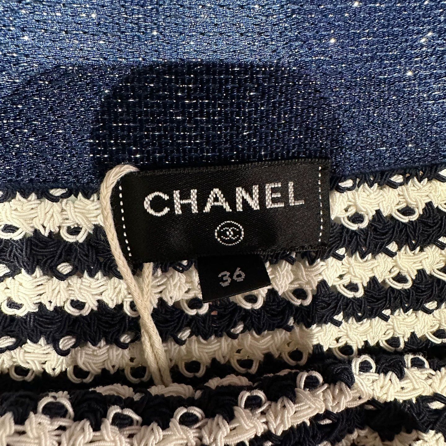 Chanel Chanel 22P may367 striped knit midi skirt 36 Size 26" / US 2 / IT 38 - 3 Thumbnail