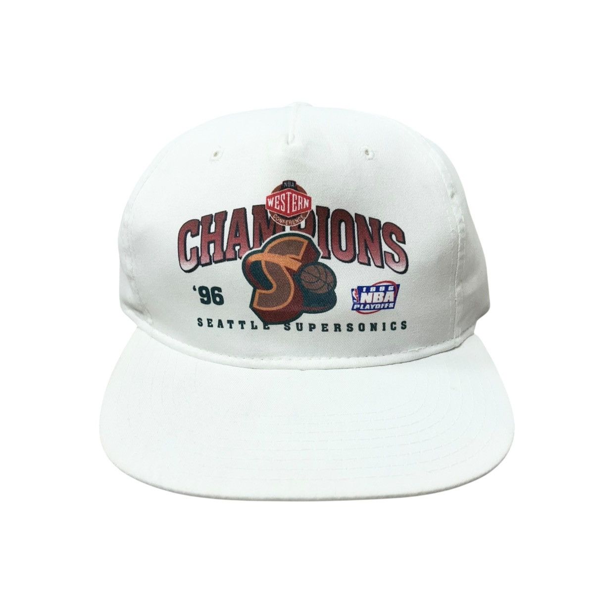 NBA RARE VTG 90s SEATTLE SUPERSONICS 1996 NEW ERA SNAPBACK HAT Size ONE SIZE - 1 Thumbnail