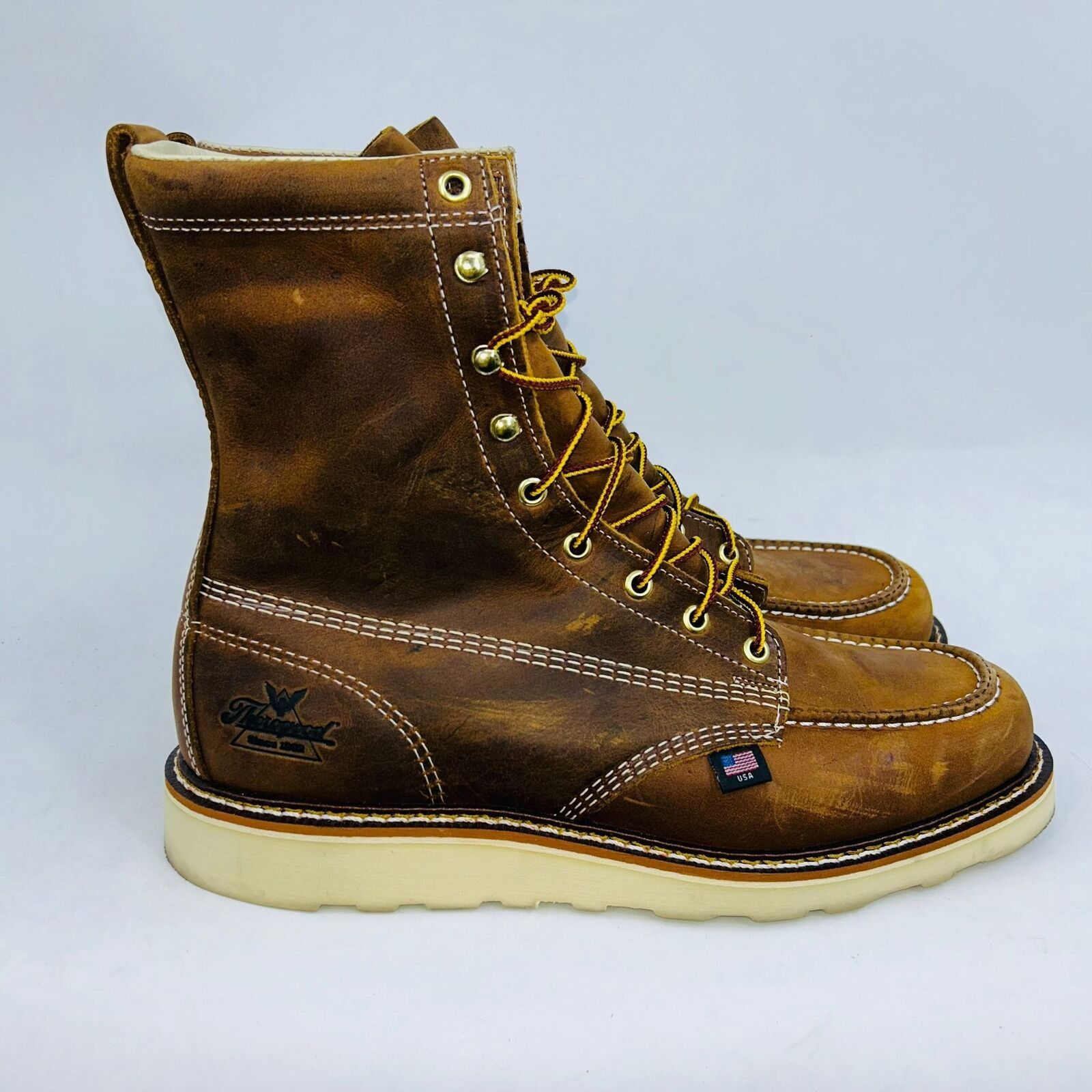 Thorogood THOROGOOD MENS 8" NON-SAFETY TOE MOC WORK BOOTS SIZE 11.5D Size US 11.5 / EU 44-45 - 1 Thumbnail