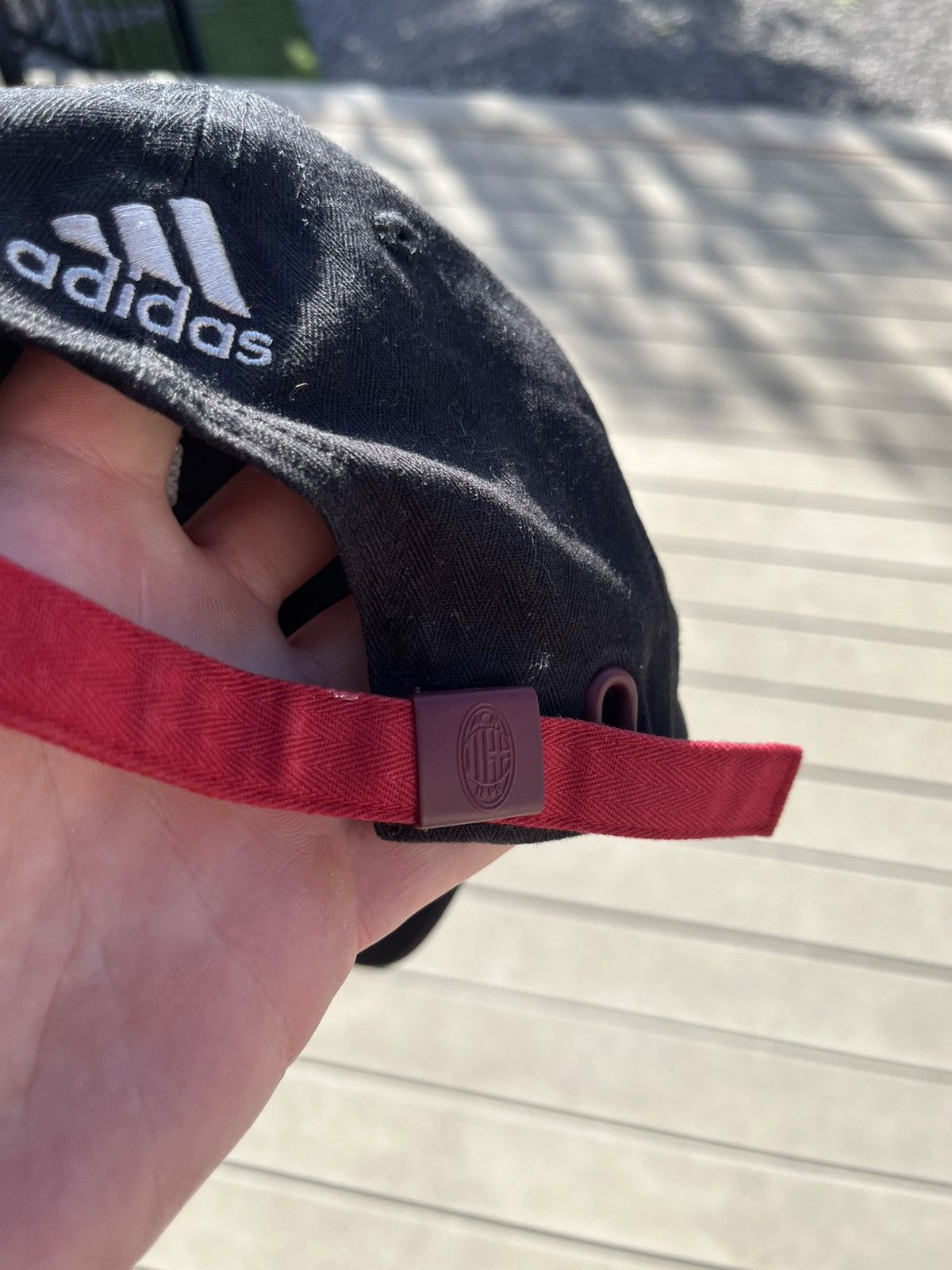 Adidas Vintage Adidas AC Milan Serie-A Three Stripe Logo Cap Size ONE SIZE - 3 Thumbnail