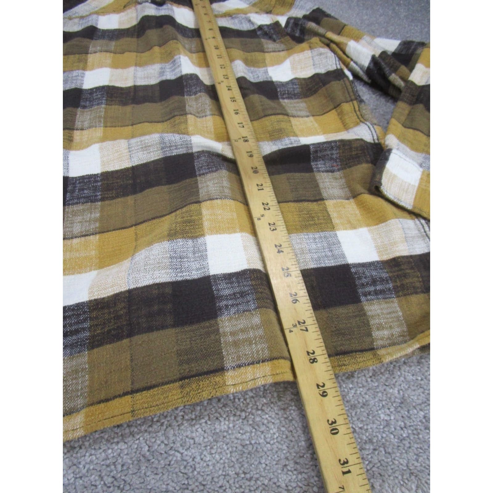 Roots Roots Mens Large Beige Plaid Button-Up Flannel Shirt Size US L / EU 52-54 / 3 - 4 Thumbnail