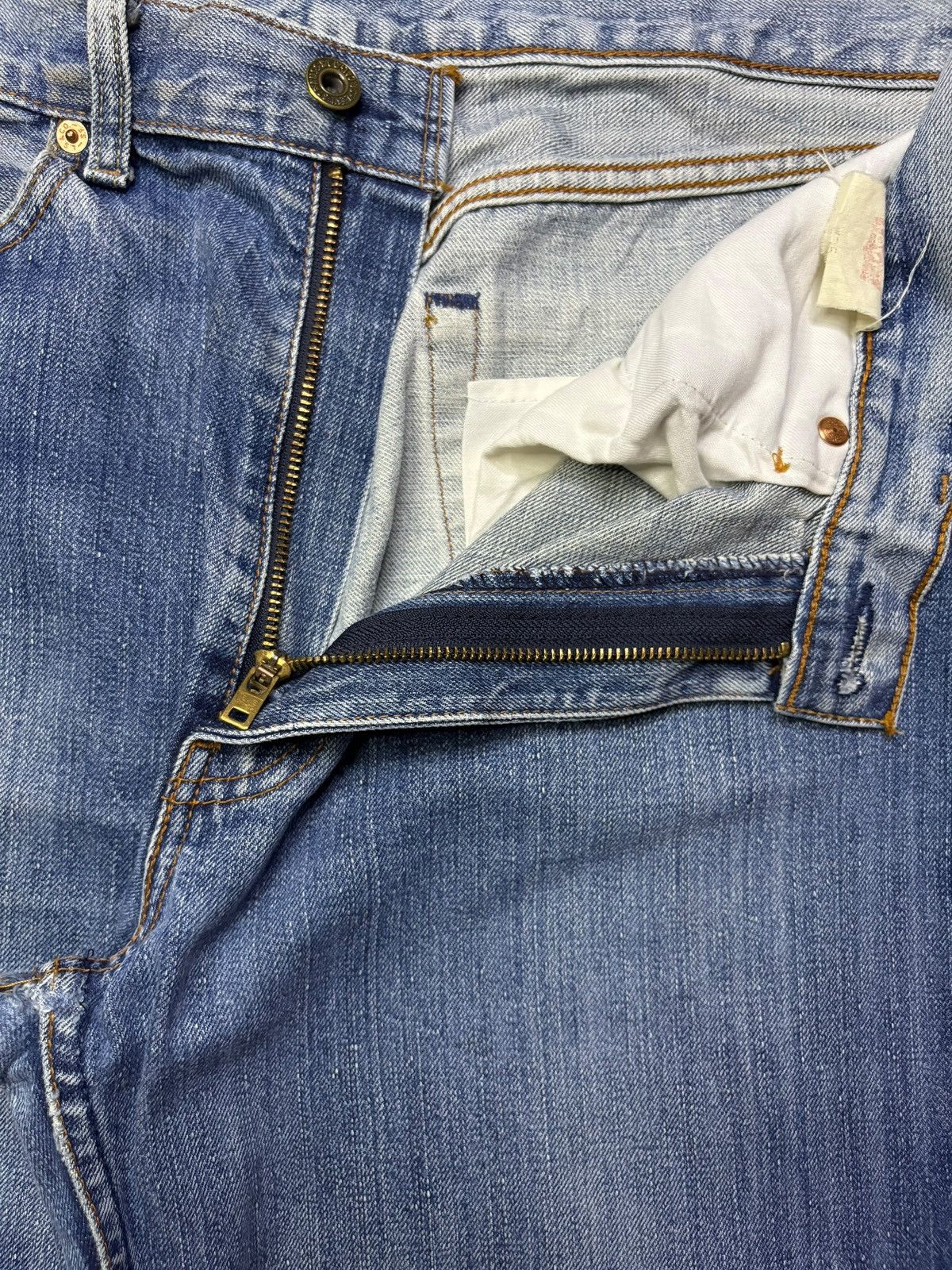 Levi's Vintage 90s Levis 503 Blue Wash Distressed Loose Jeans Size US 34 / EU 50 - 10 Thumbnail
