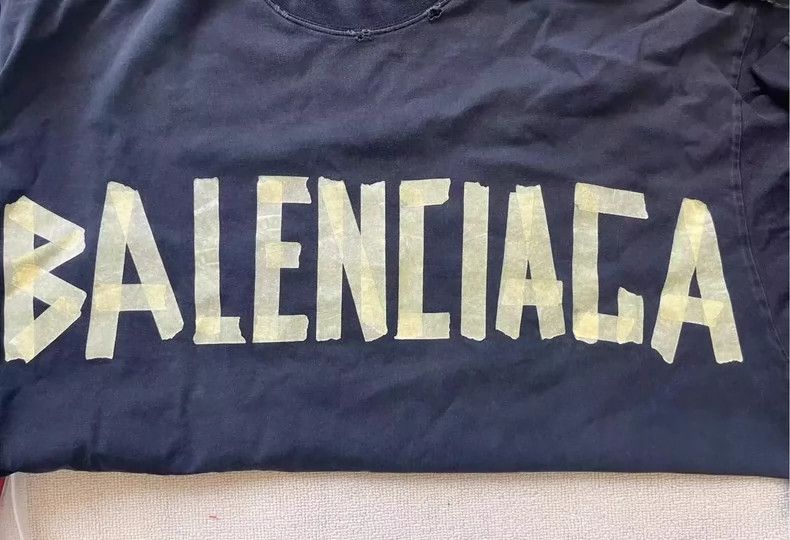 Balenciaga Balenciaga Adhesive tape short sleeve T-shirt Size US XS / EU 42 / 0 - 3 Thumbnail