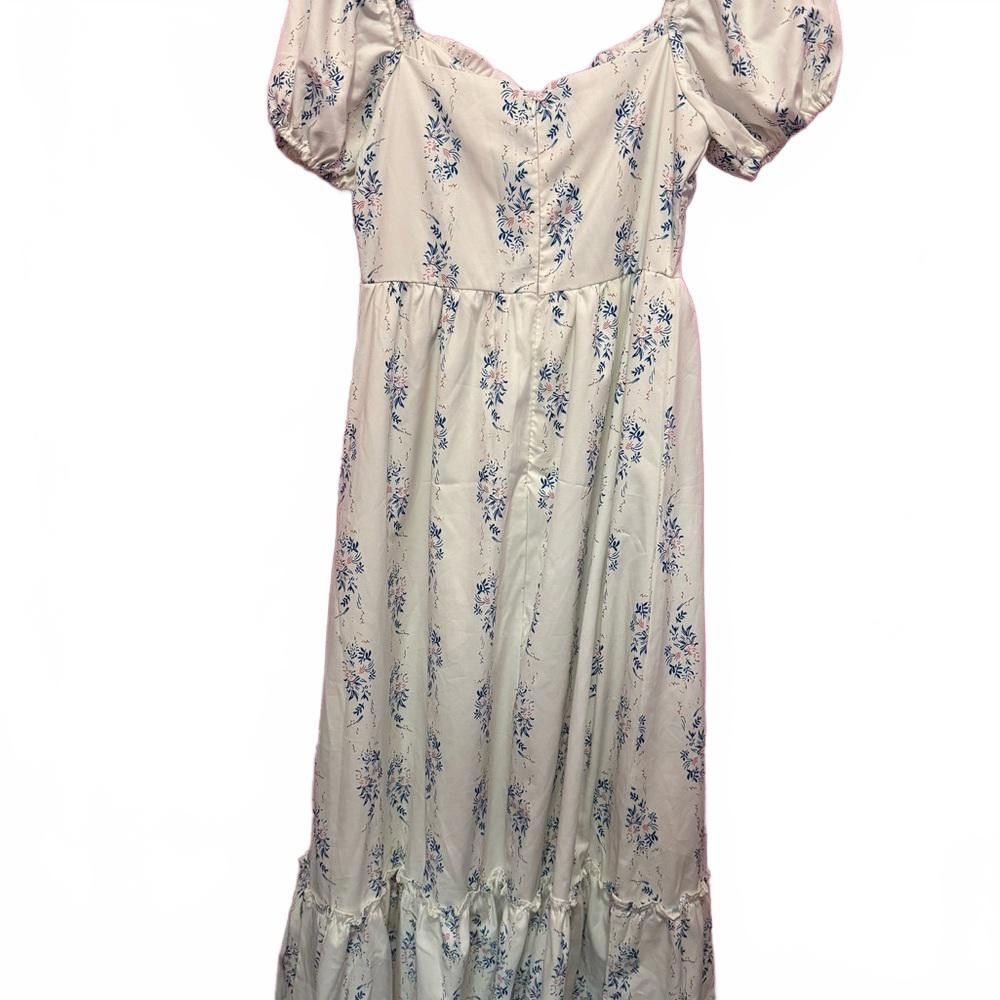 Designer Floral Print Puff Sleeve Maxi Dress Size S / US 4 / IT 40 - 2 Thumbnail