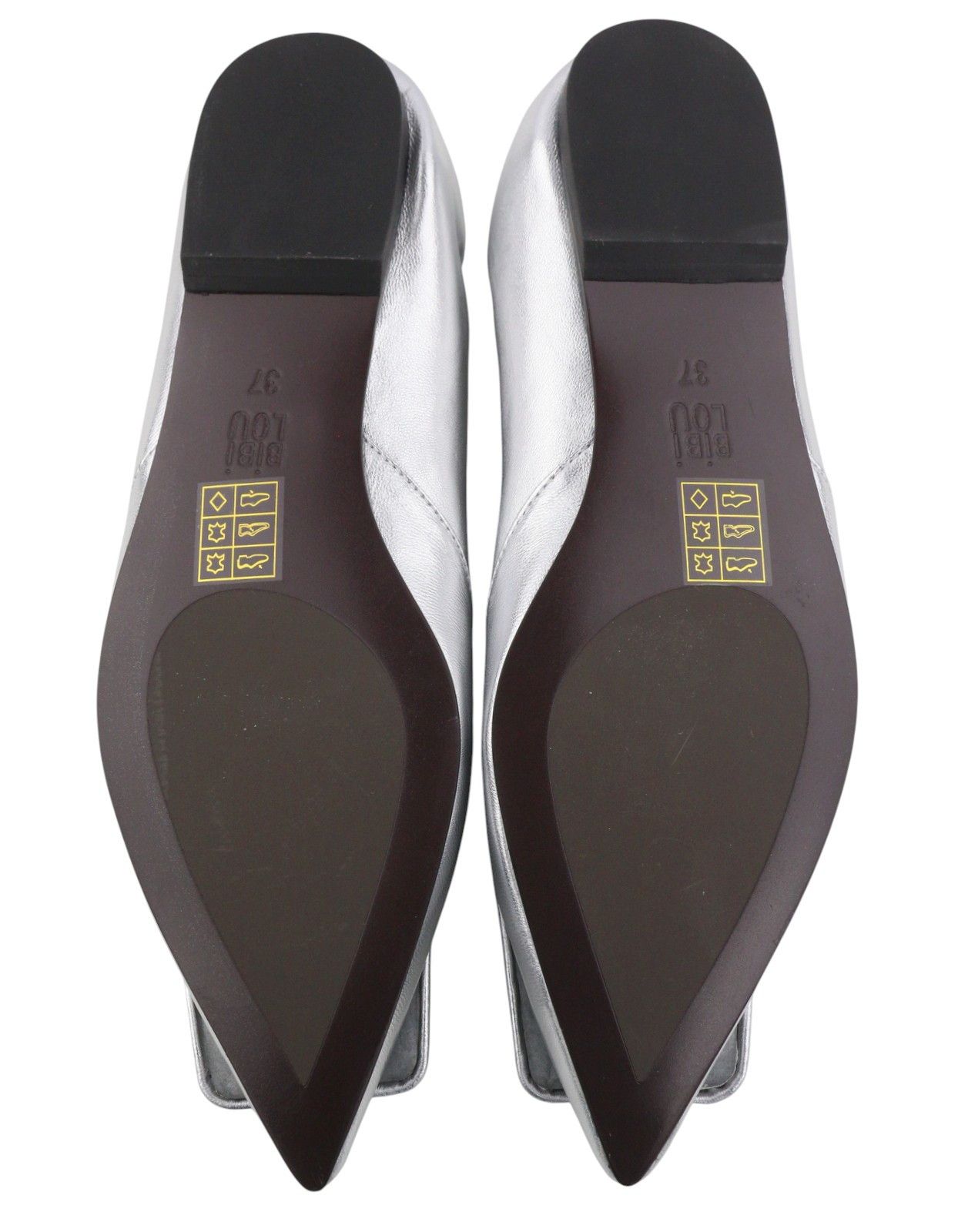 Other BIBI LOU BOCHUM EU37 Silver Leather Pointed Flats 87561 Size US 6 / IT 36 - 9 Thumbnail