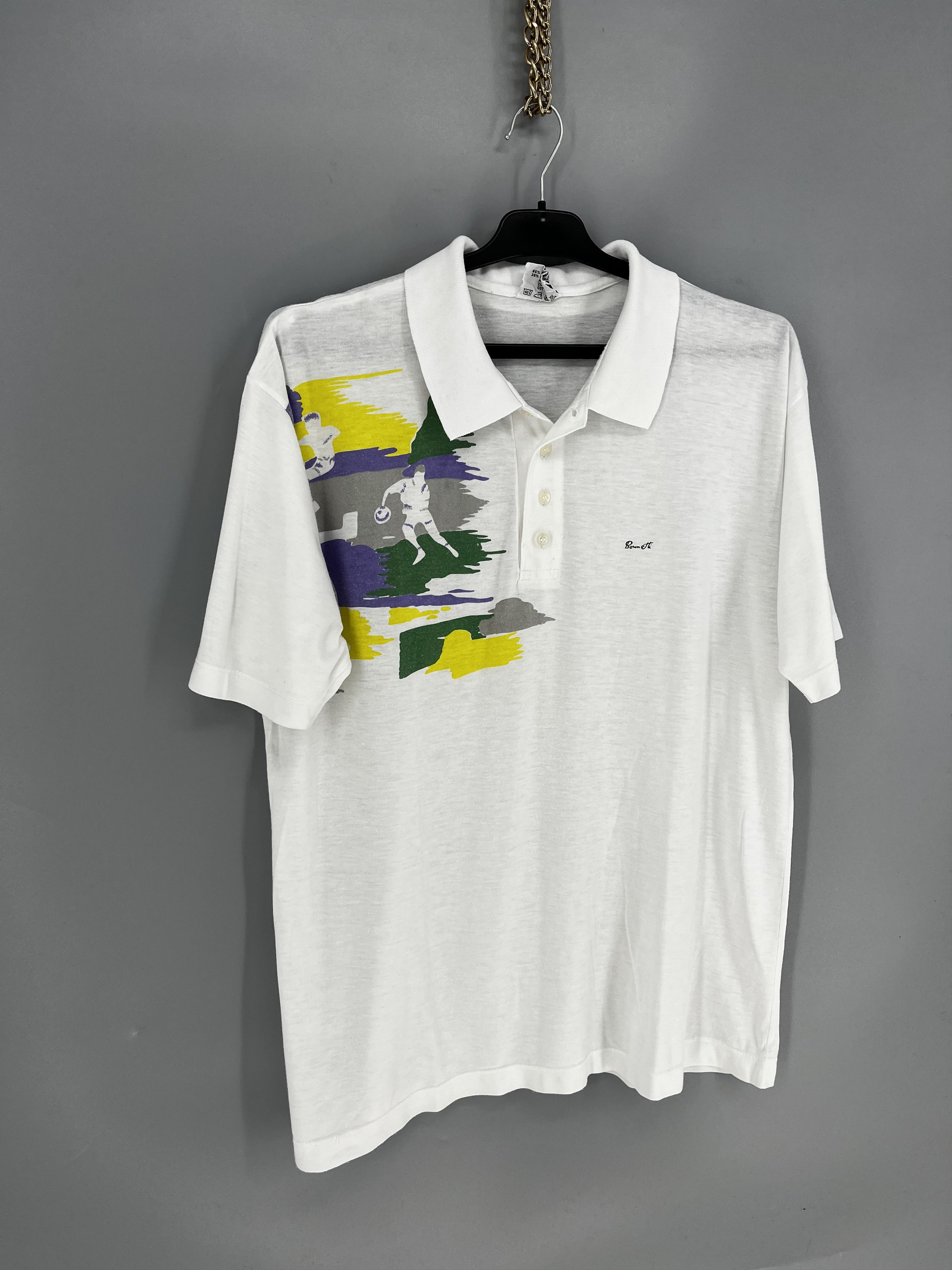 Vintage Vintage Size L Polo Tenis Shirt Polo Shirt Pattern 80s 90s Size US L / EU 52-54 / 3 - 2 Thumbnail