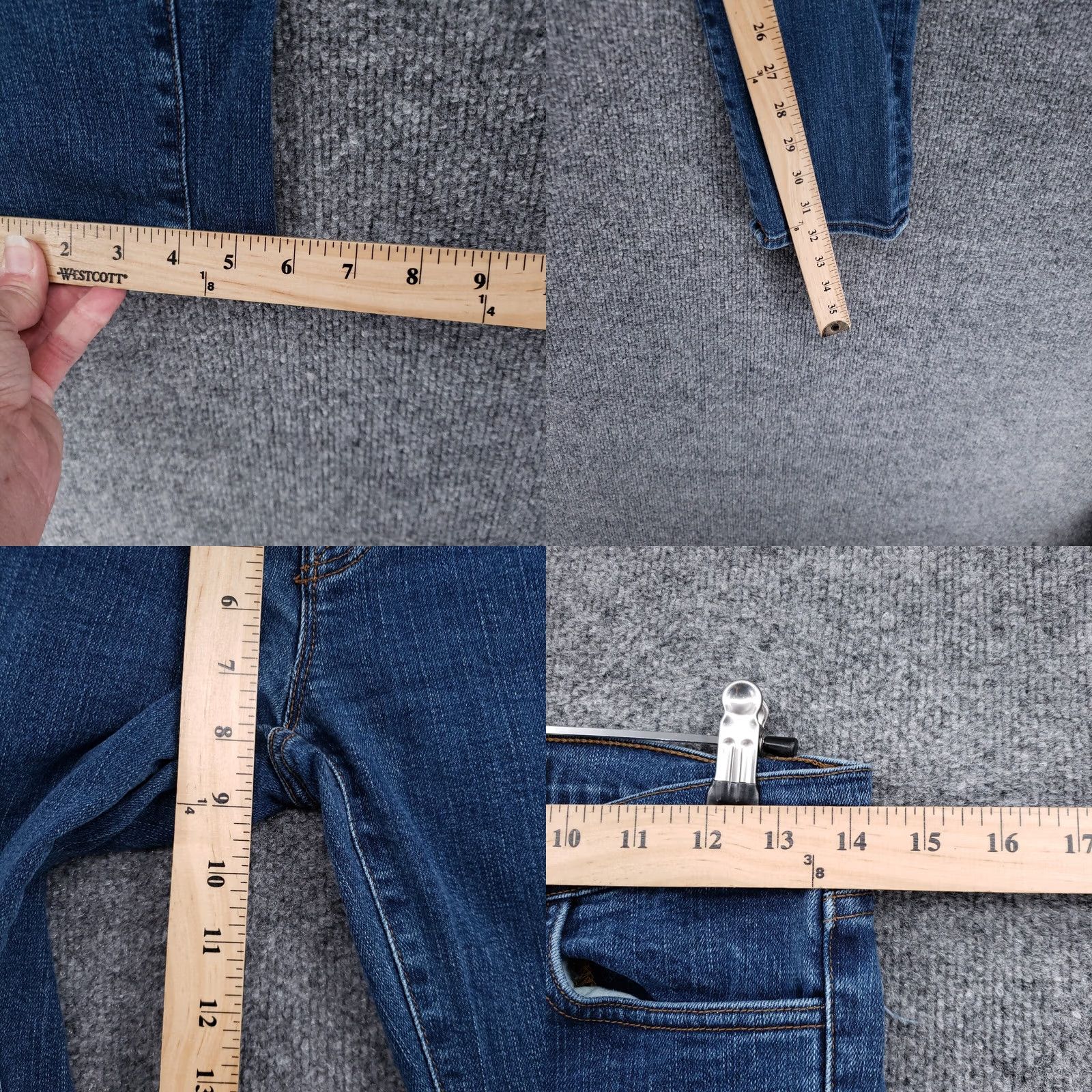 J Brand J Brand Jeans Womens 10 Jeans Blue Denim Low Rise Skinny 28x32 Medium Wash Fall Winter Spring Summer Womens Jeans Size 32" / US 10 / IT 46 - 8 Thumbnail