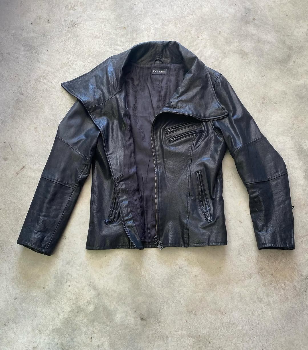 Vice Fairy Coated Asymmetrical Rider Jacket
