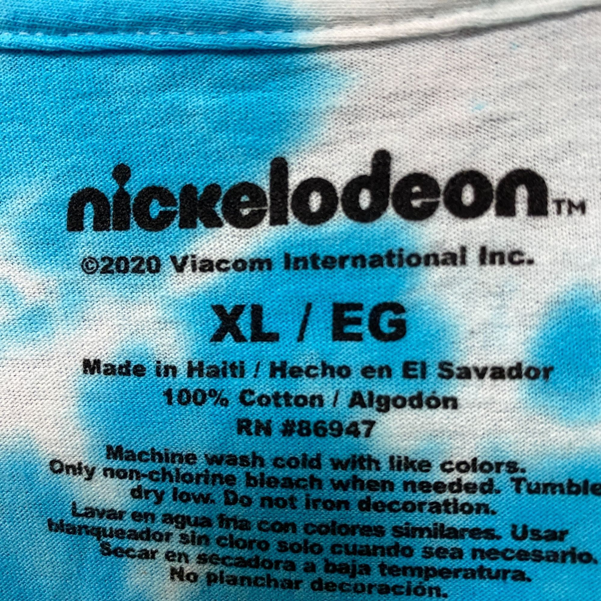 Nickelodeon Nickelodeon Best Ofblue/white tie dye Tshirt size extra larg Size US XL / EU 56 / 4 - 4 Thumbnail